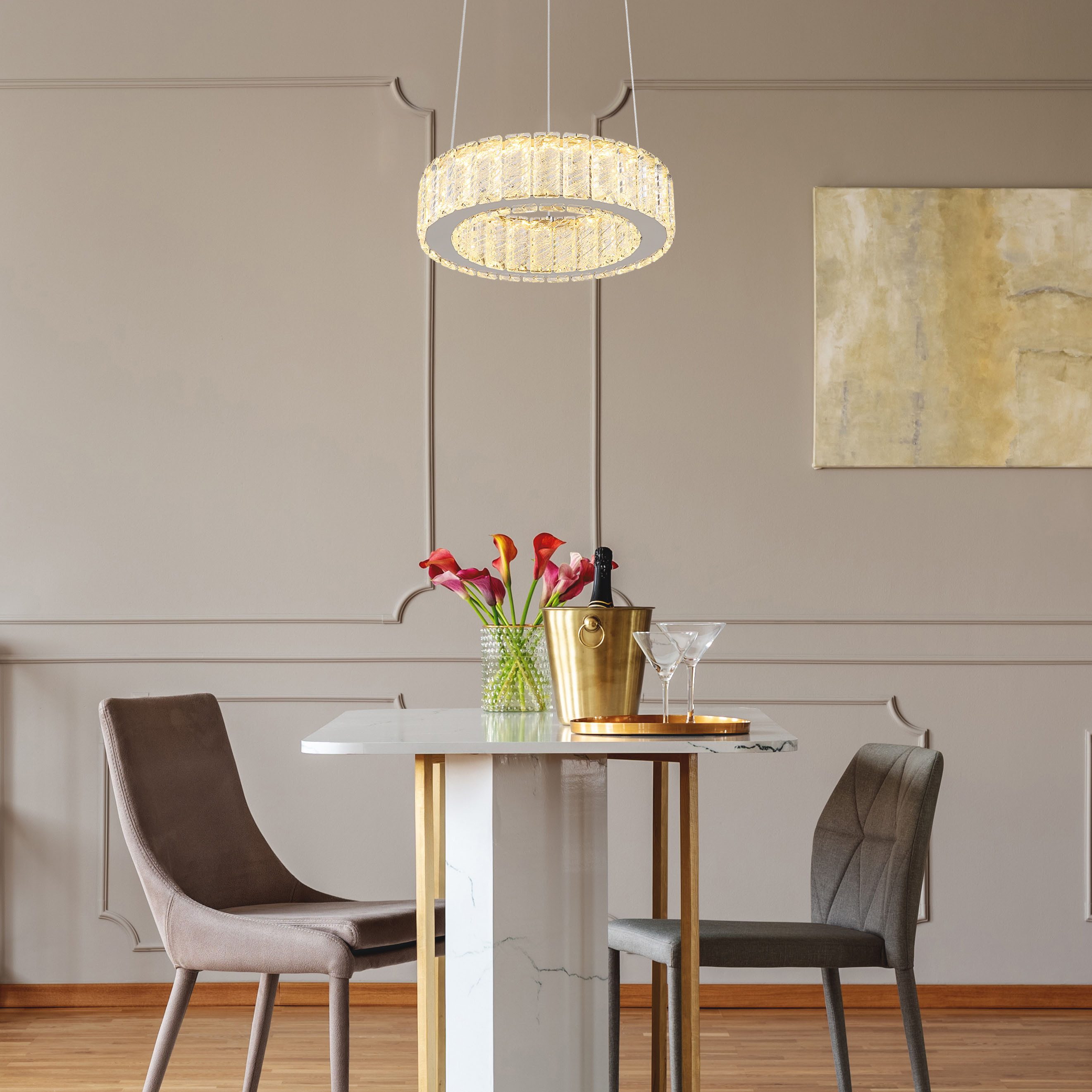GLOBO LIGHTING LED Pendelleuchte MUCKY, LED fest integriert, Hängelampe/Hängeleuchte/Wohnzimmer/Esstisch/elegant