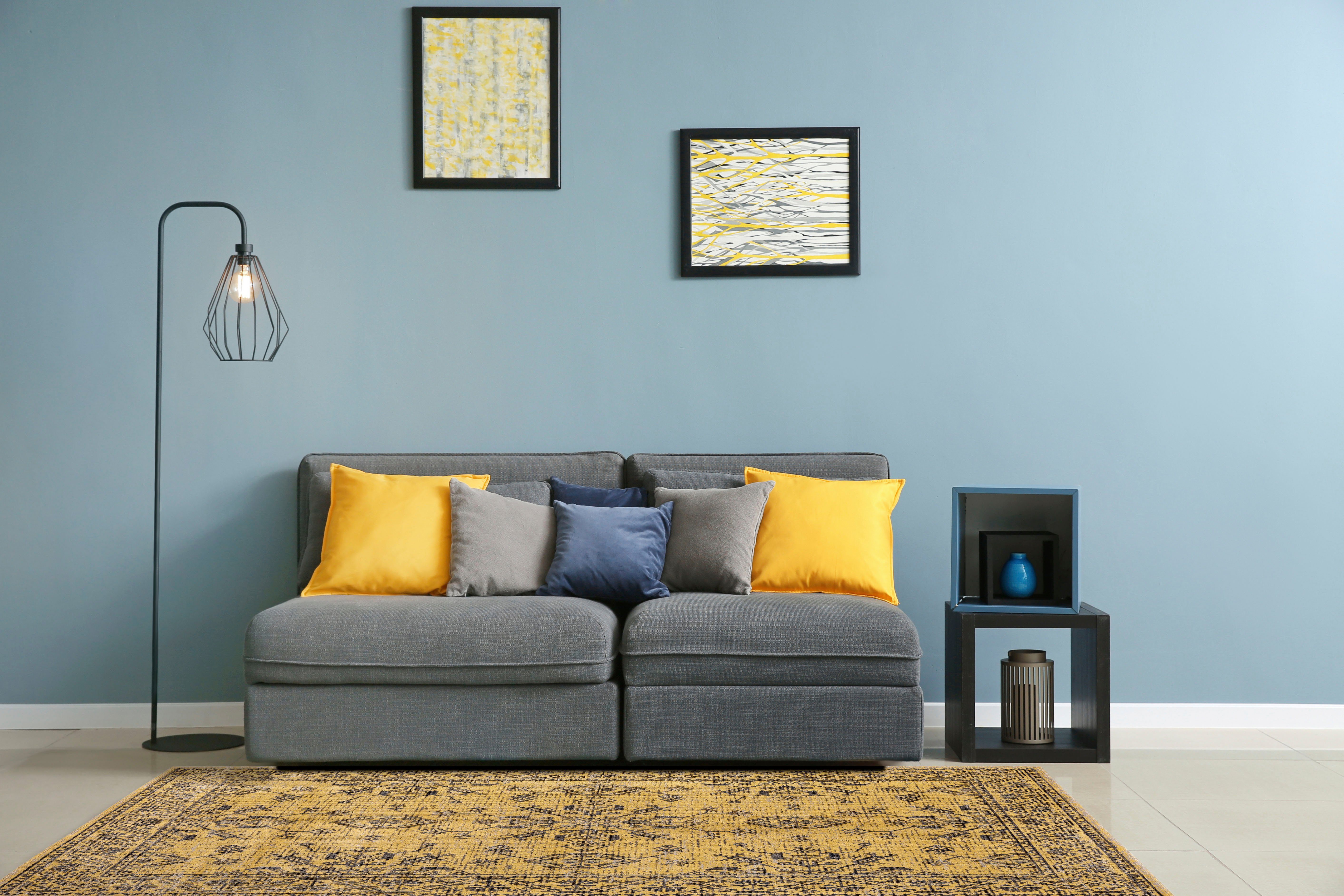 Teppich Bonnie, gelb/braun und Wohnzimmer geeignet, Andiamo, In- Outdoor rechteckig, 5 mm, Höhe
