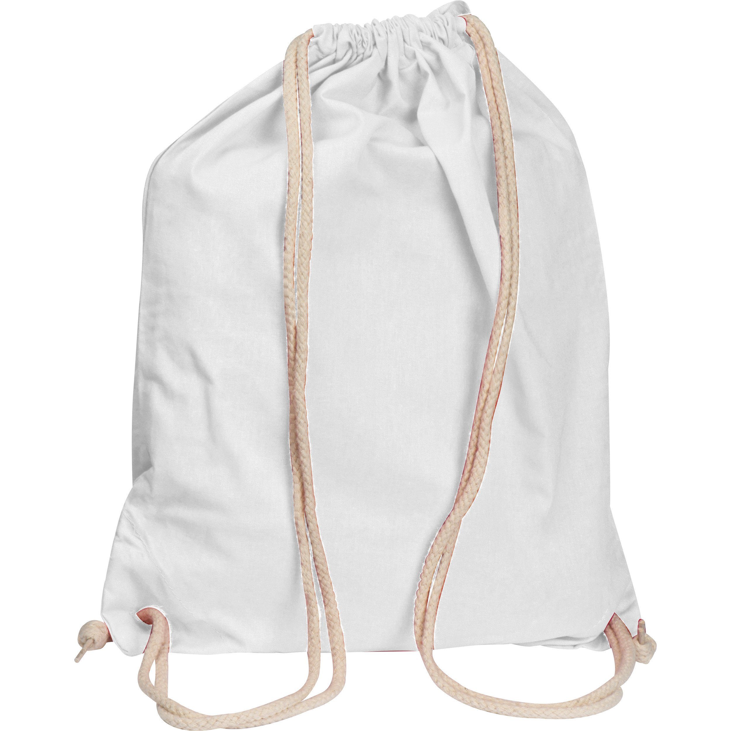 Easy Gifts Gymbag Gymbag / Sportbeutel / Turnbeutel aus Baumwolle / Farbe: weiß