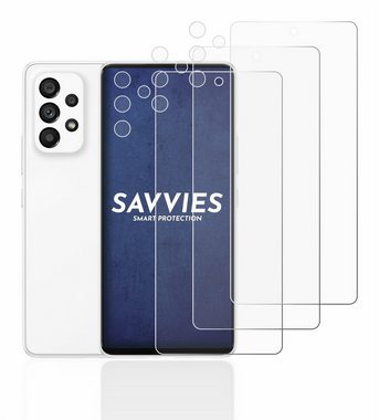 Savvies Schutzfolie für Samsung Galaxy A53 5G (Display+Kamera), Displayschutzfolie, 6 Stück, Folie klar