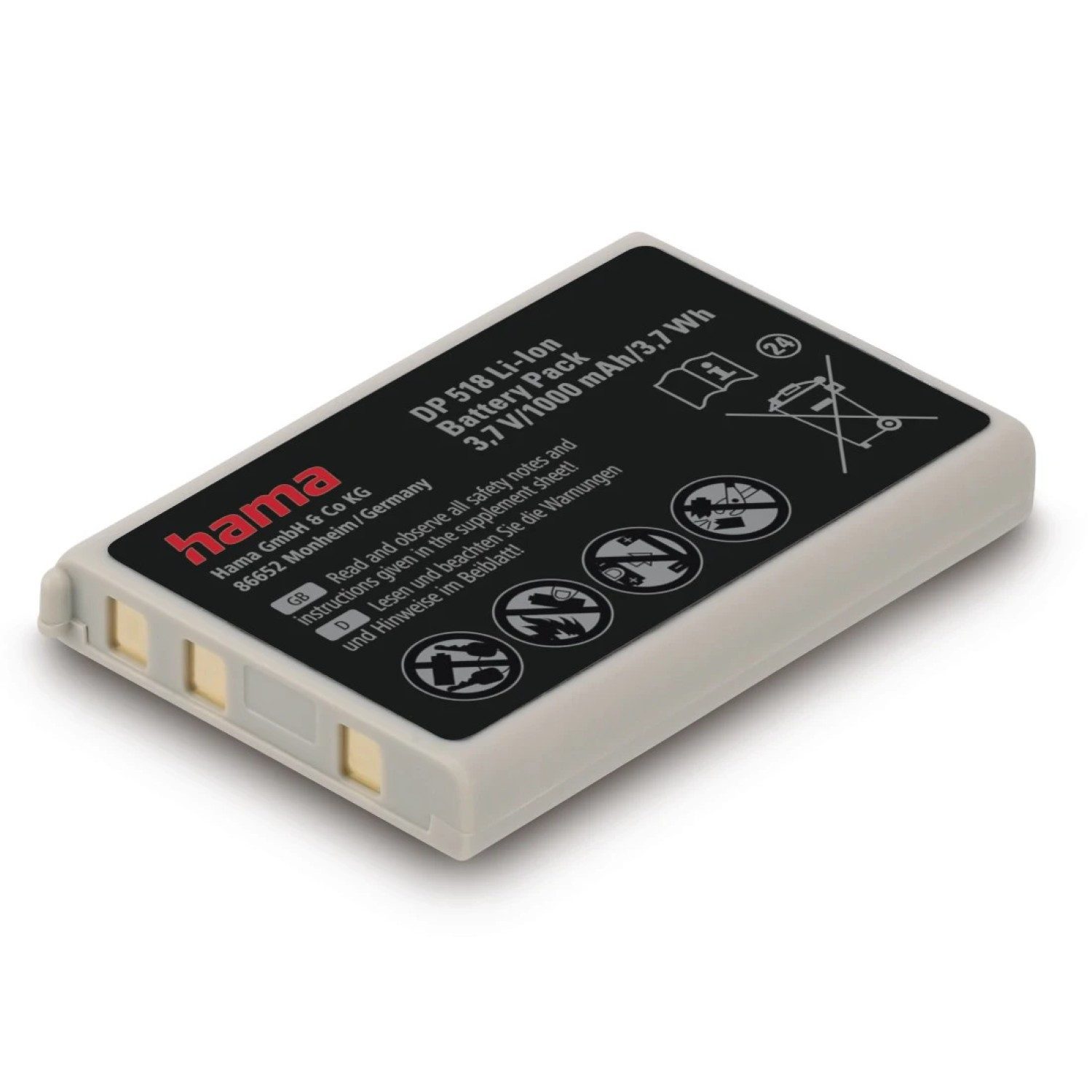 Hama Li-Ion Akku 3,7V 1000mAh passend für Nikon EN-EL5 Kamera-Akku 1000 mAh (3,7 V), Passend für Nikon Coolpix P500 P510 P520 P530 P5000 P5100 S10 etc