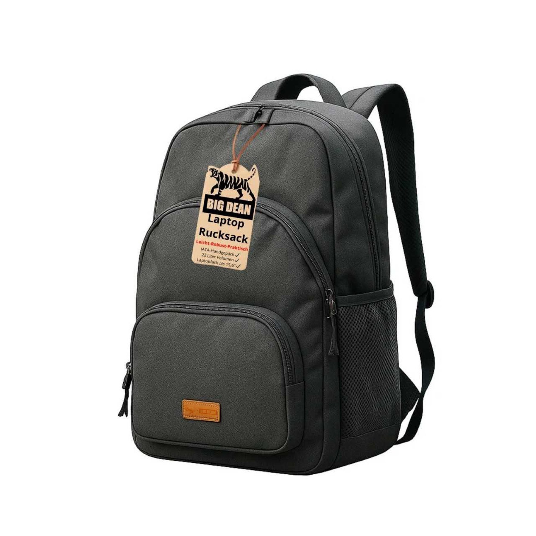 BigDean Laptoprucksack Rucksack bis 15,6 Zoll 45cm ca. 22L Handgepäck Rucks günstig online kaufen