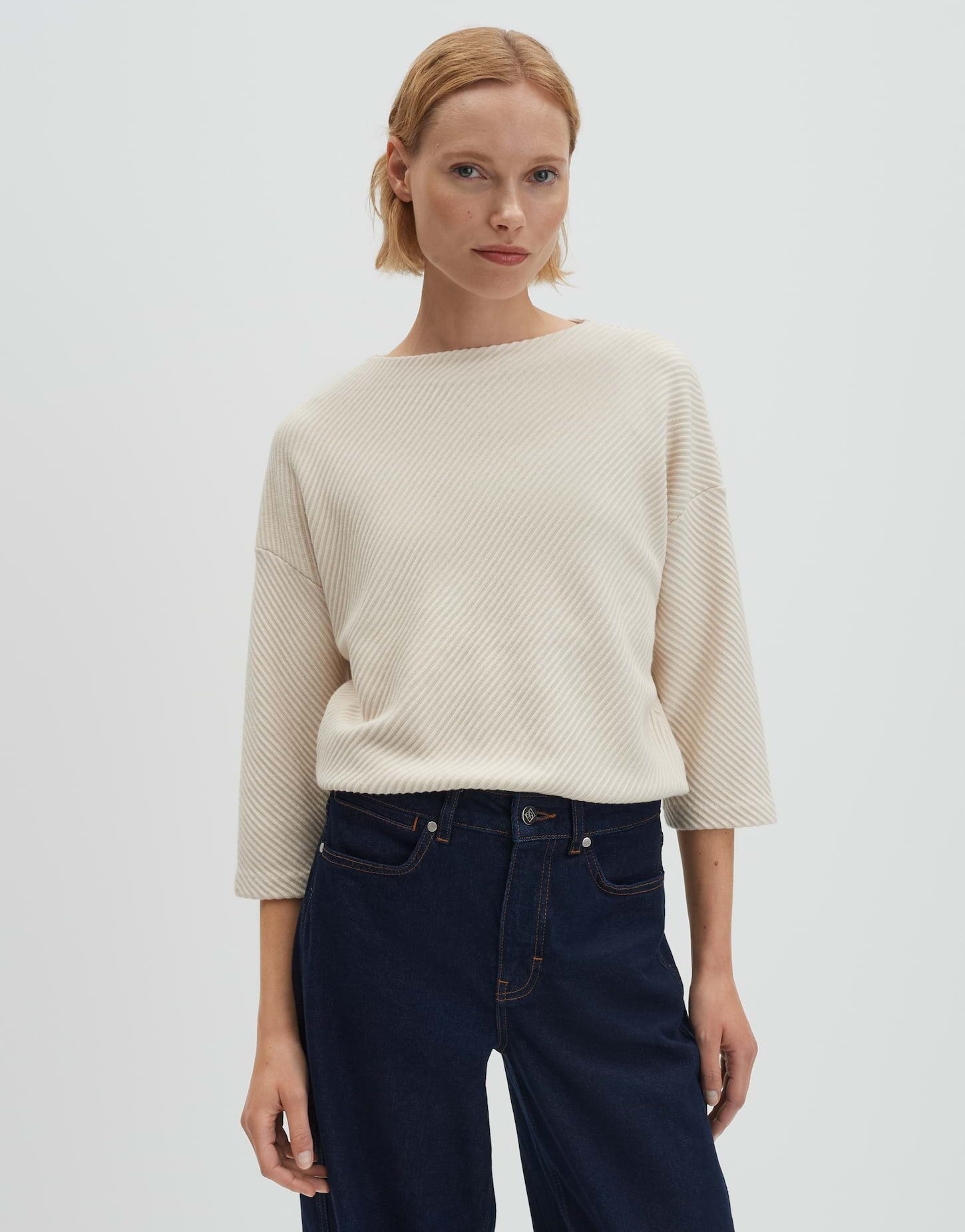 someday Sweatshirt UFENNA Regular mit Rippstruktur lockere Passform, gerader Schnitt, Rippstruktur, elastischer Stoff