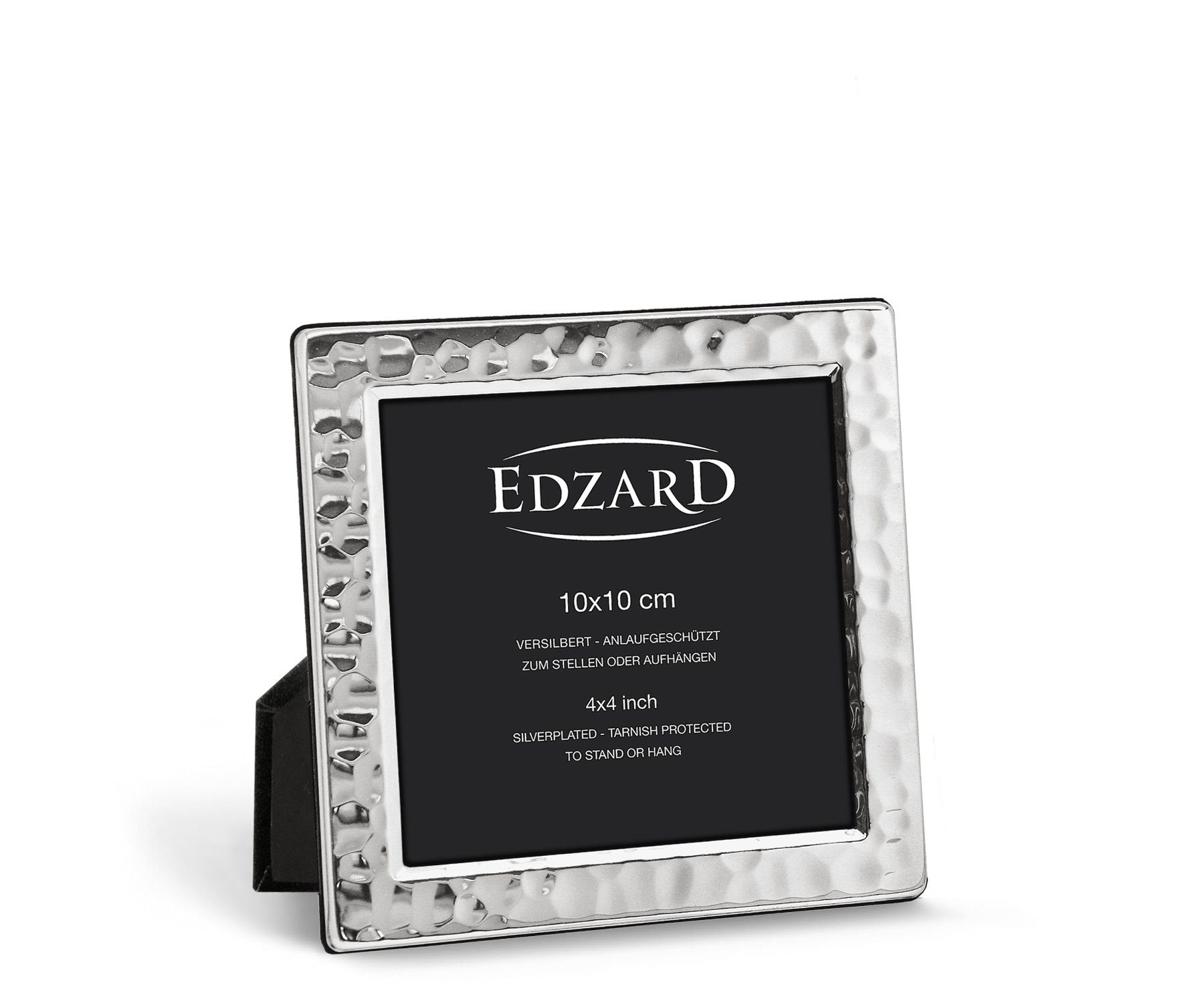 EDZARD Bilderrahmen Pavia, für 10x10 cm Foto - edel versilberter & anlaufgeschützt