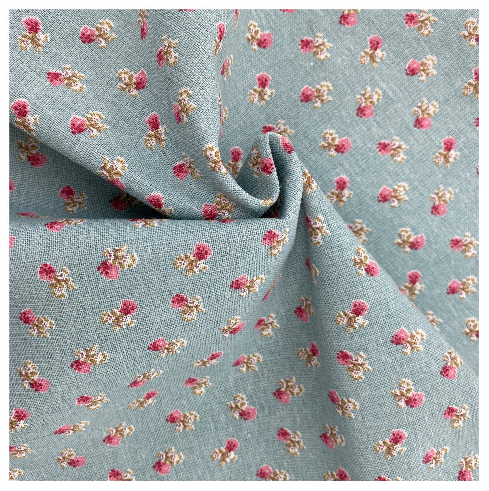 heimtexland Dekokissen Kissenhülle Landhaus Rosen Rosa Blau 40x40 cm, Kisse günstig online kaufen