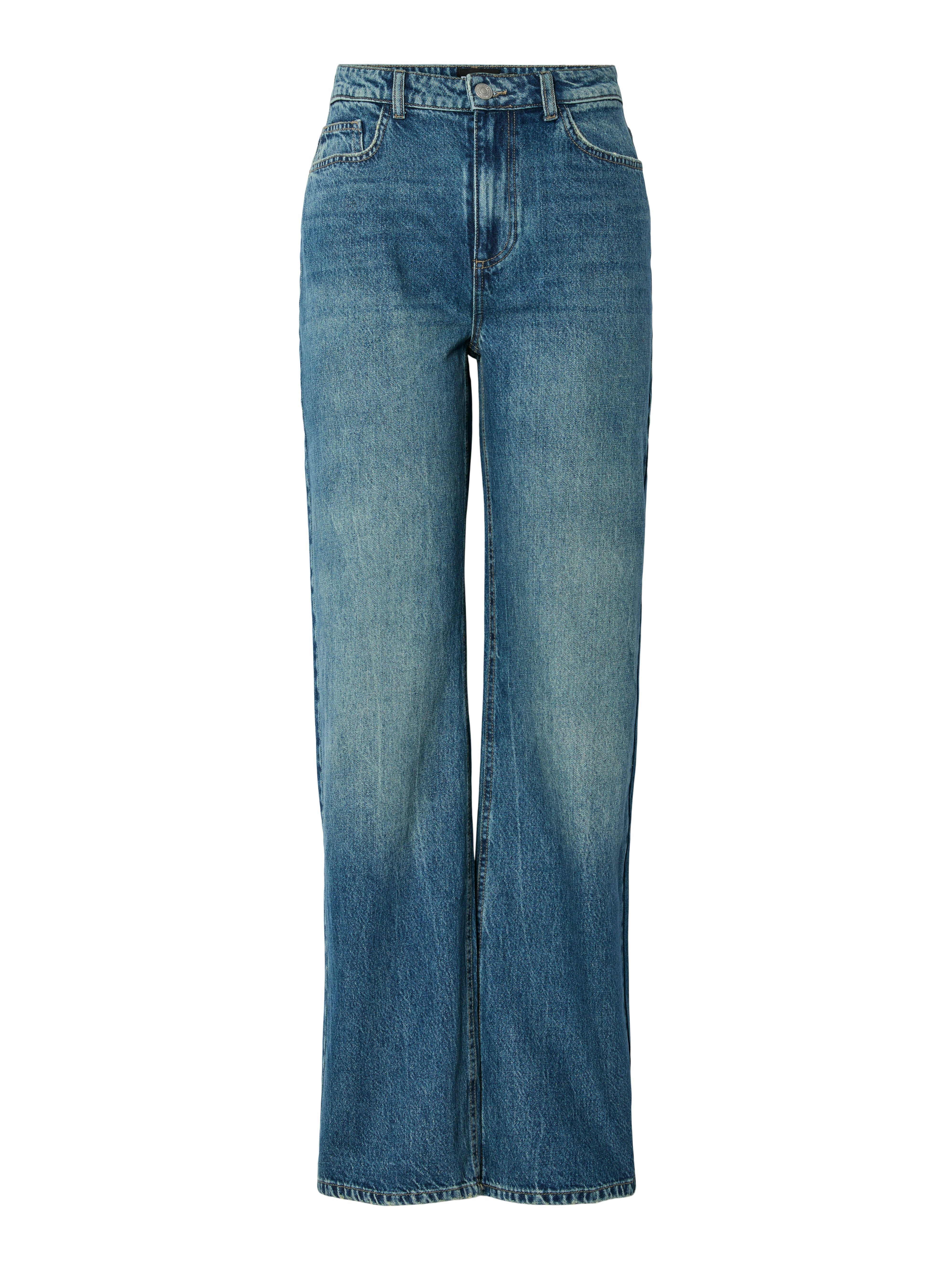 pieces High-waist-Jeans PCKATE HW STRAIGHT JEANS MB NOOS BC