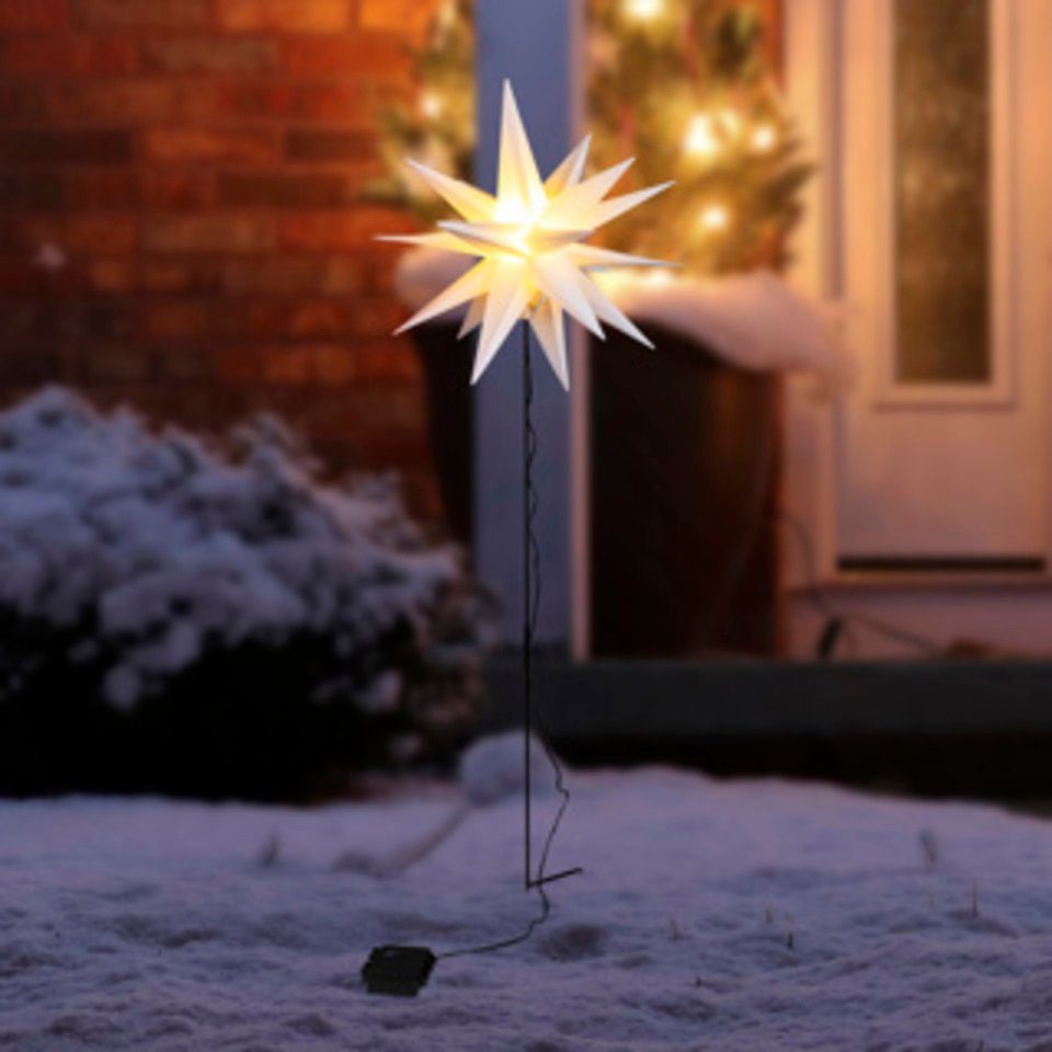 HI Gartenstecker LED Gartenstecker PVC Stern, günstig online kaufen
