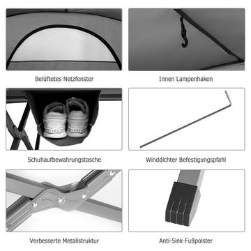 COSTWAY Kuppelzelt Campingzelt, Personen: 2, mit Tasche