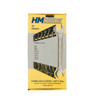 HM Müllner Werkzeuge Gabelschlüssel »HM Müllner 5-8SK Gabelschlüsselsatz 8-tlg. 6 bis 22 mm Maulschlüssel«