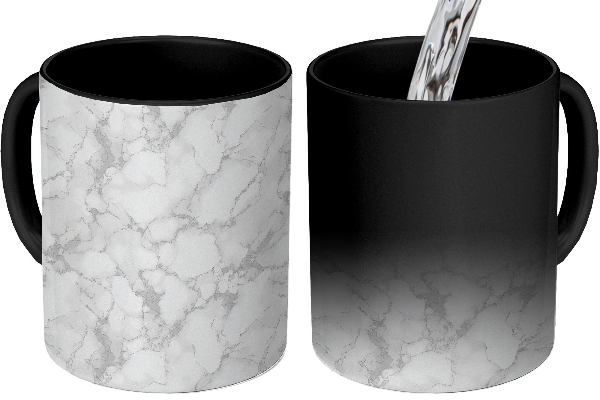 Tasse Weiß - Marmor - Grau