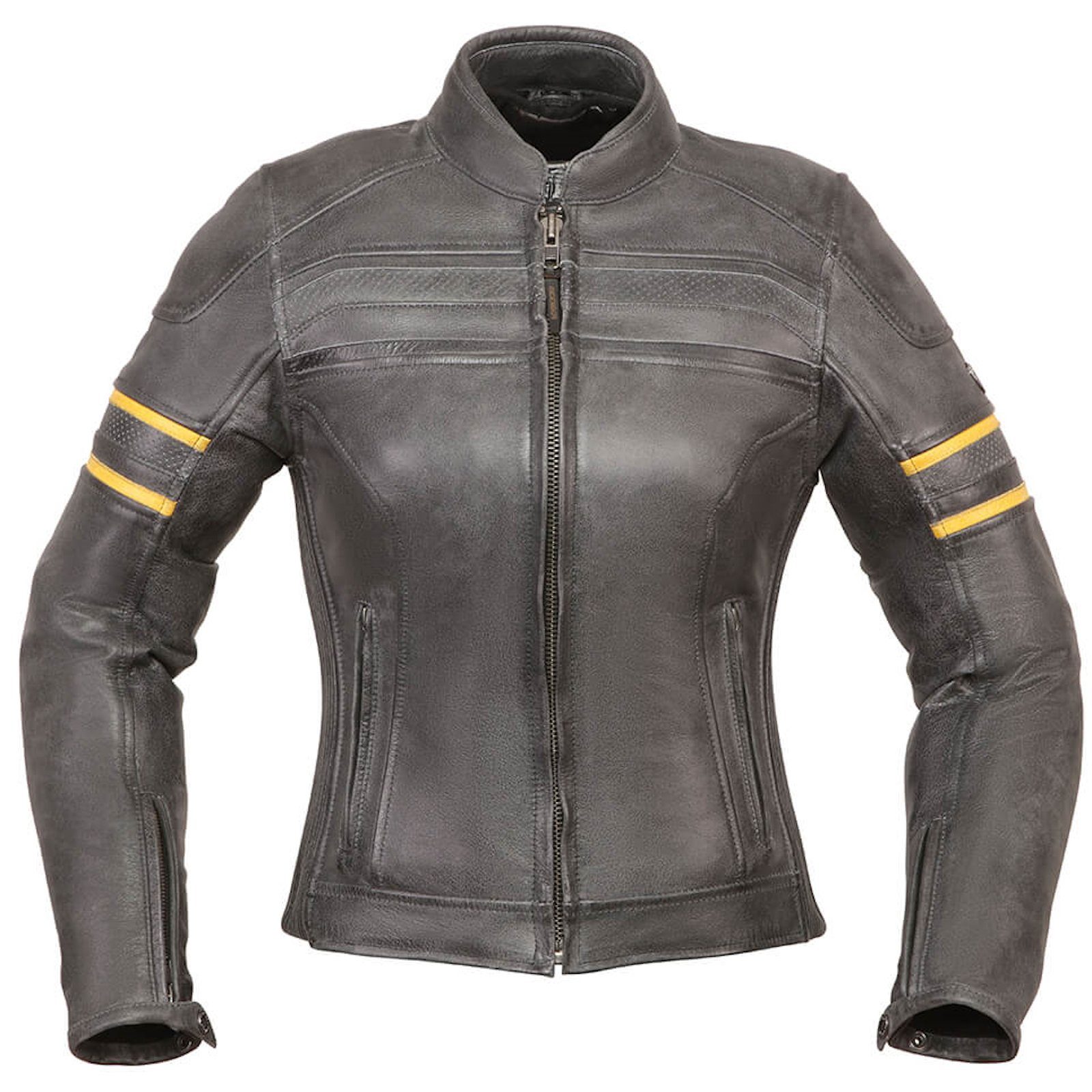 Modeka Motorradjacke Modeka Iona Lady Lederjacke schwarz / gelb 46