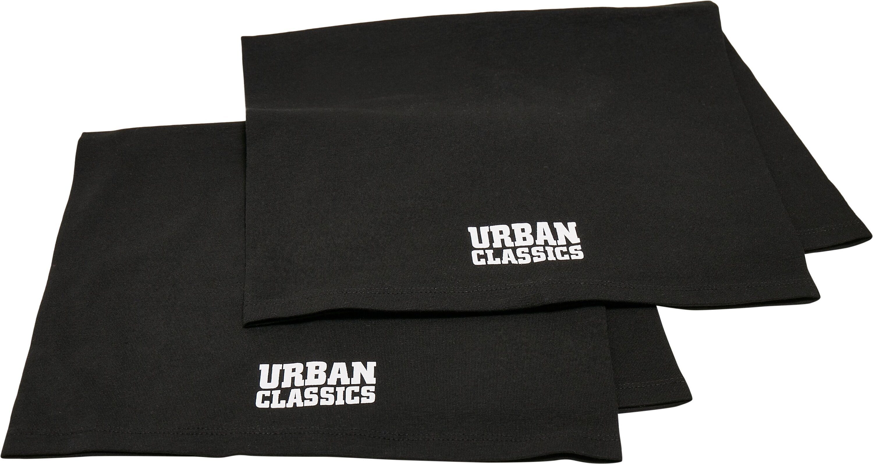 (1-St) black URBAN CLASSICS Unisex Tube Scarf 2-Pack, Halstuch Logo