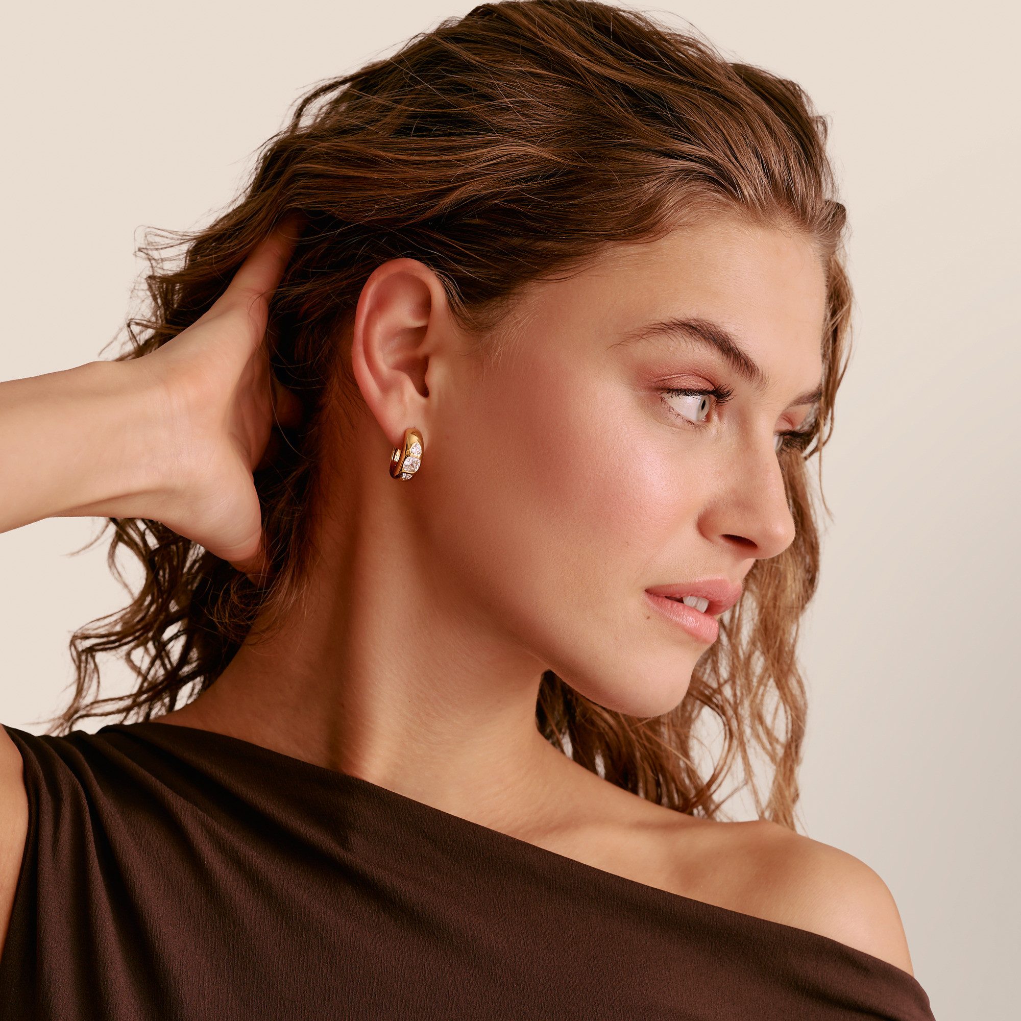 THOMAS SABO Paar Creolen Bold Elegance Ohrringe mit Zirkoniasteinen, mit Zirkonia (synth)