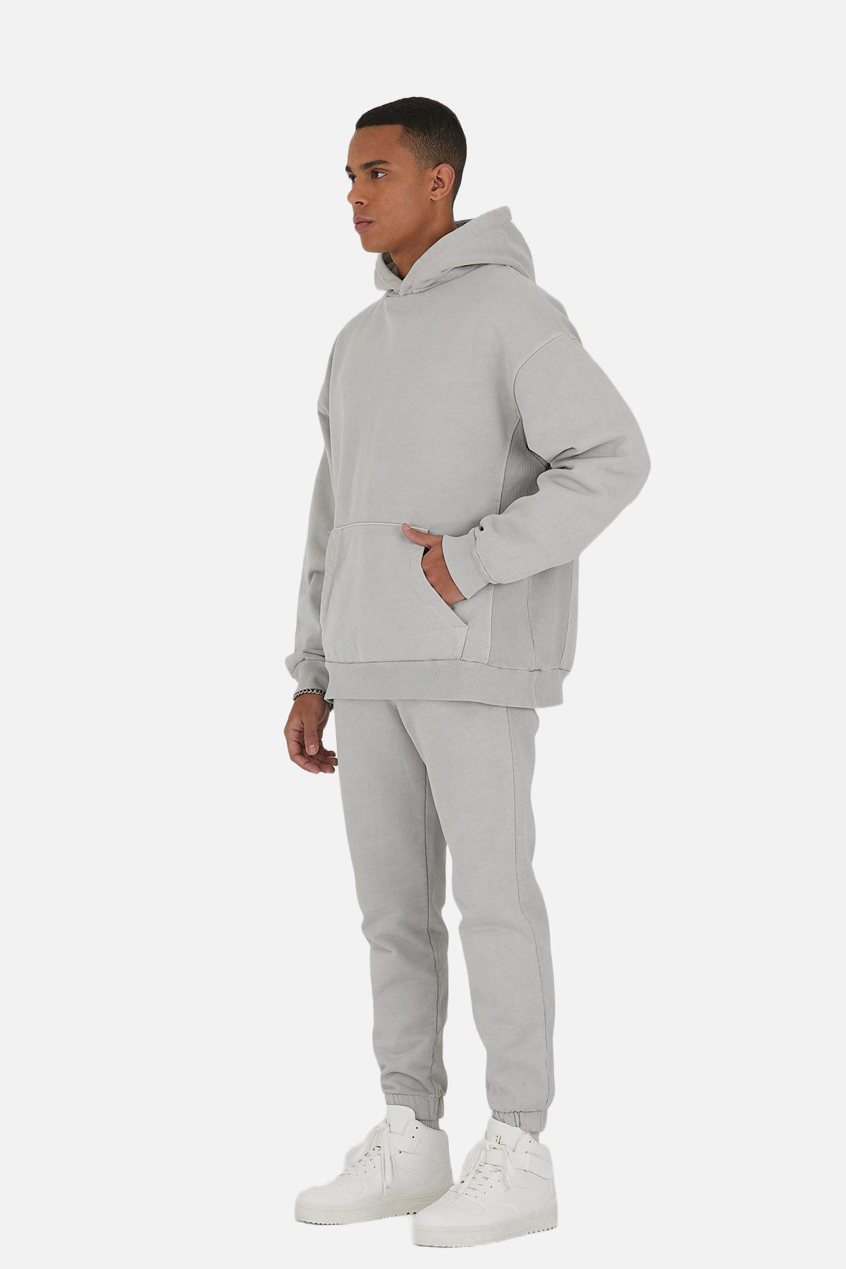 OSSY HOMER Trainingsanzug Set Jogger Hoodie 100% Baumwolle Sportswear (2-tlg)