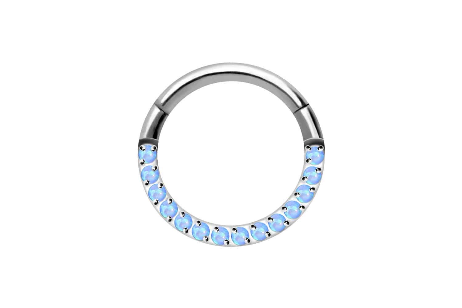 Piercing-Set Titan Segmentring Clicker SYNTHETISCHE OPALE