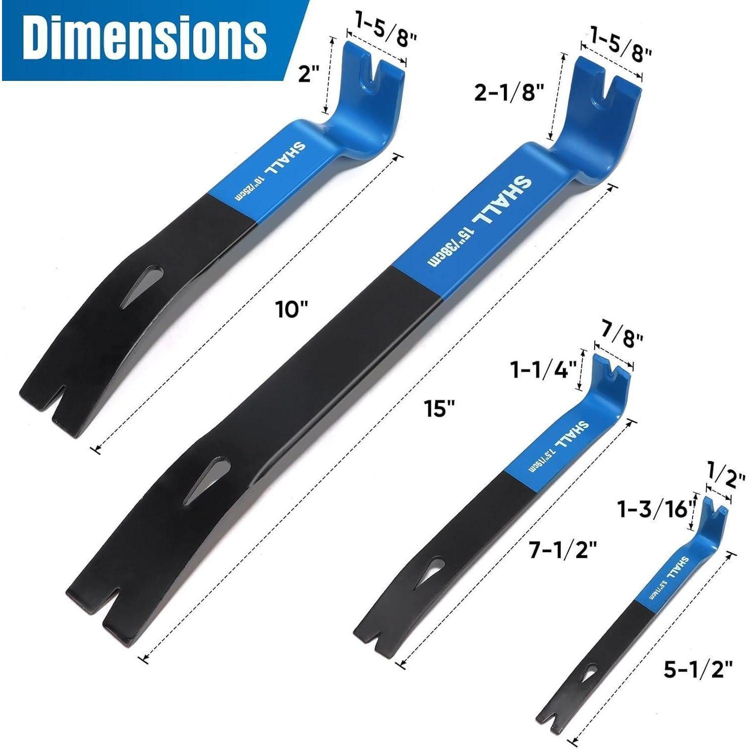 LuxusKollektion Brecheisen Brecheisen 4teilig 38cm 25cm 19cm 14cm Nagelzieher 4-Piece