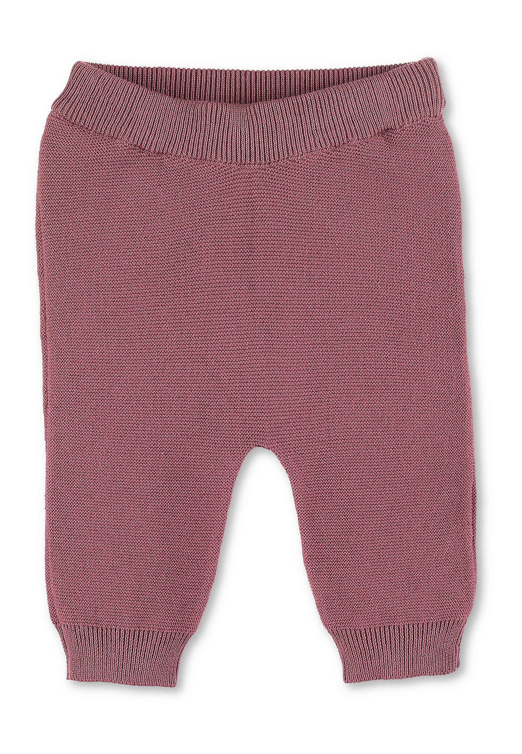 Sterntaler® Stoffhose GOTS Strick-Hose (1-tlg) aus GOTS-Baumwollgarn, mit Elastikbündchen rosa farbig