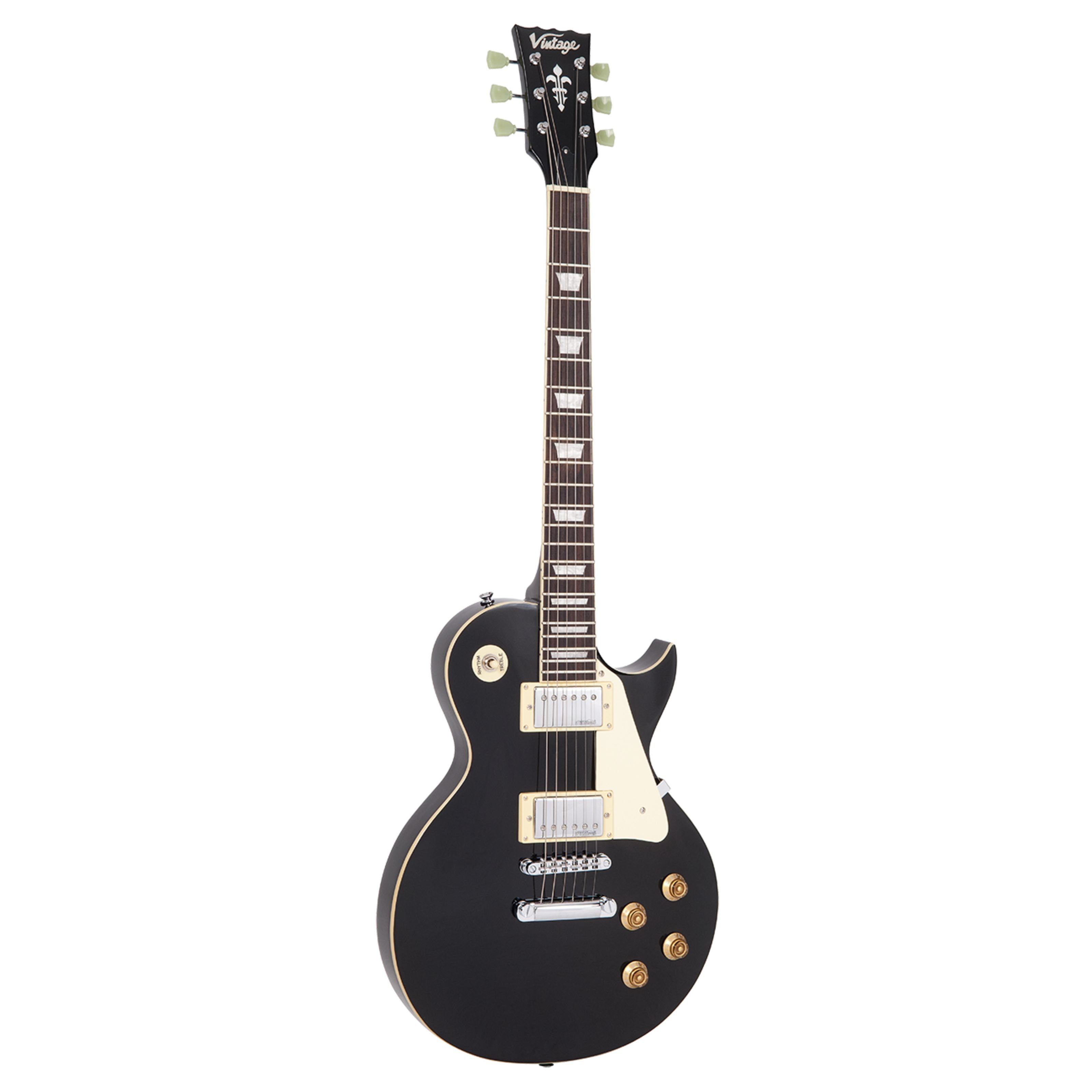 VINTAGE E-Gitarre, Reissued V100BLK Gloss Black, E-Gitarren, Single Cut Modelle, Reissued V100BLK Gloss Black - Single Cut E-Gitarre