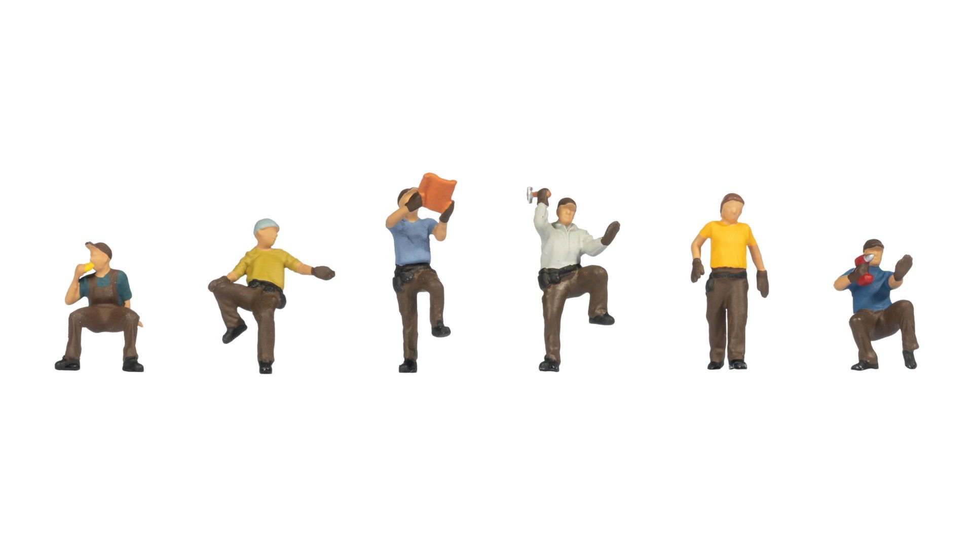NOCH Dekofigur NOCH Dachdecker, handbemalte Modellbahnfiguren, H0