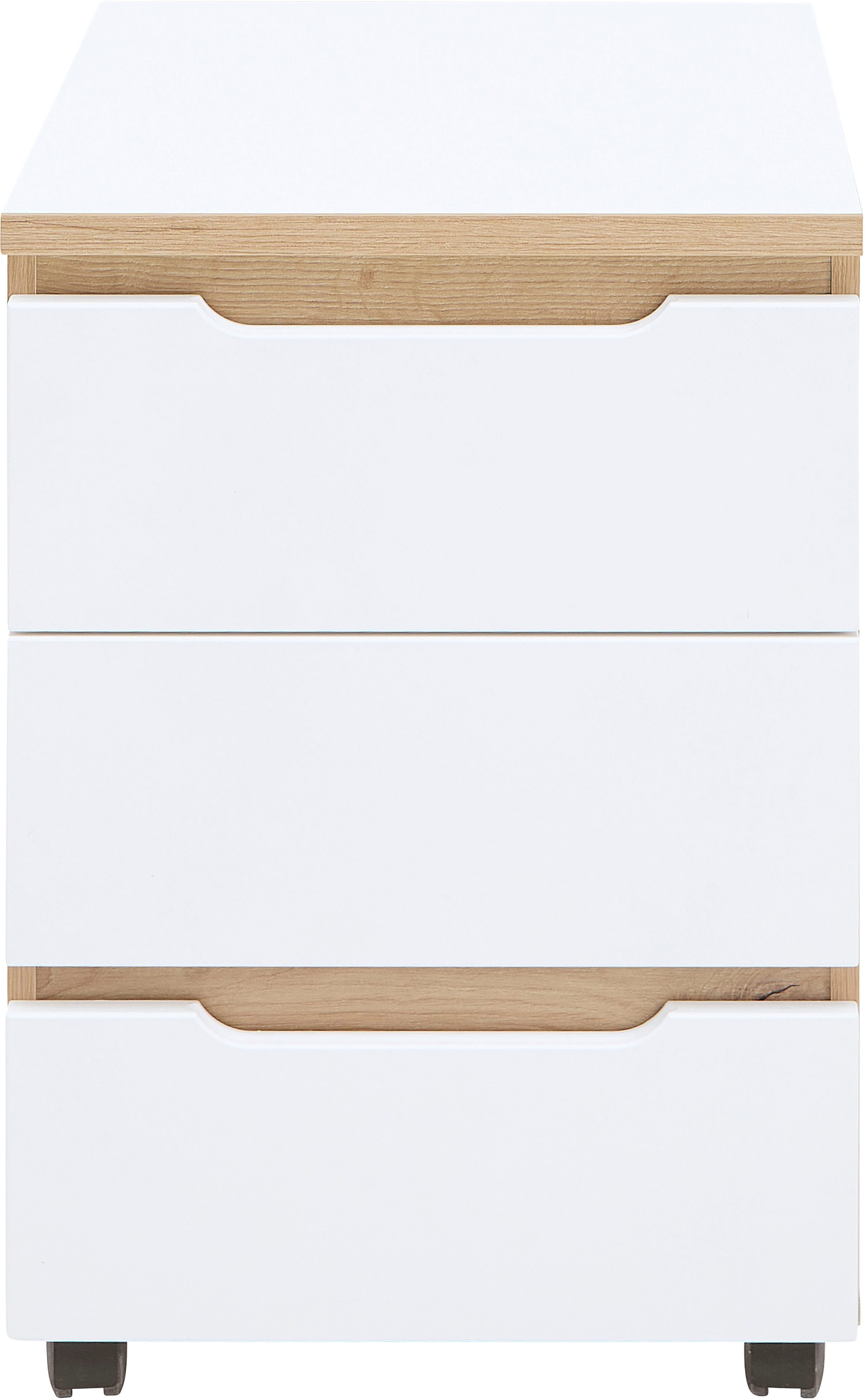 Innostyle Container Memphis Rollcontainer,45x66x55cm (B/H/T) (1-St) 3 Schubkästen, Soft-Close, ABS-Kantenschutz, 2 Rollen mit Bremse