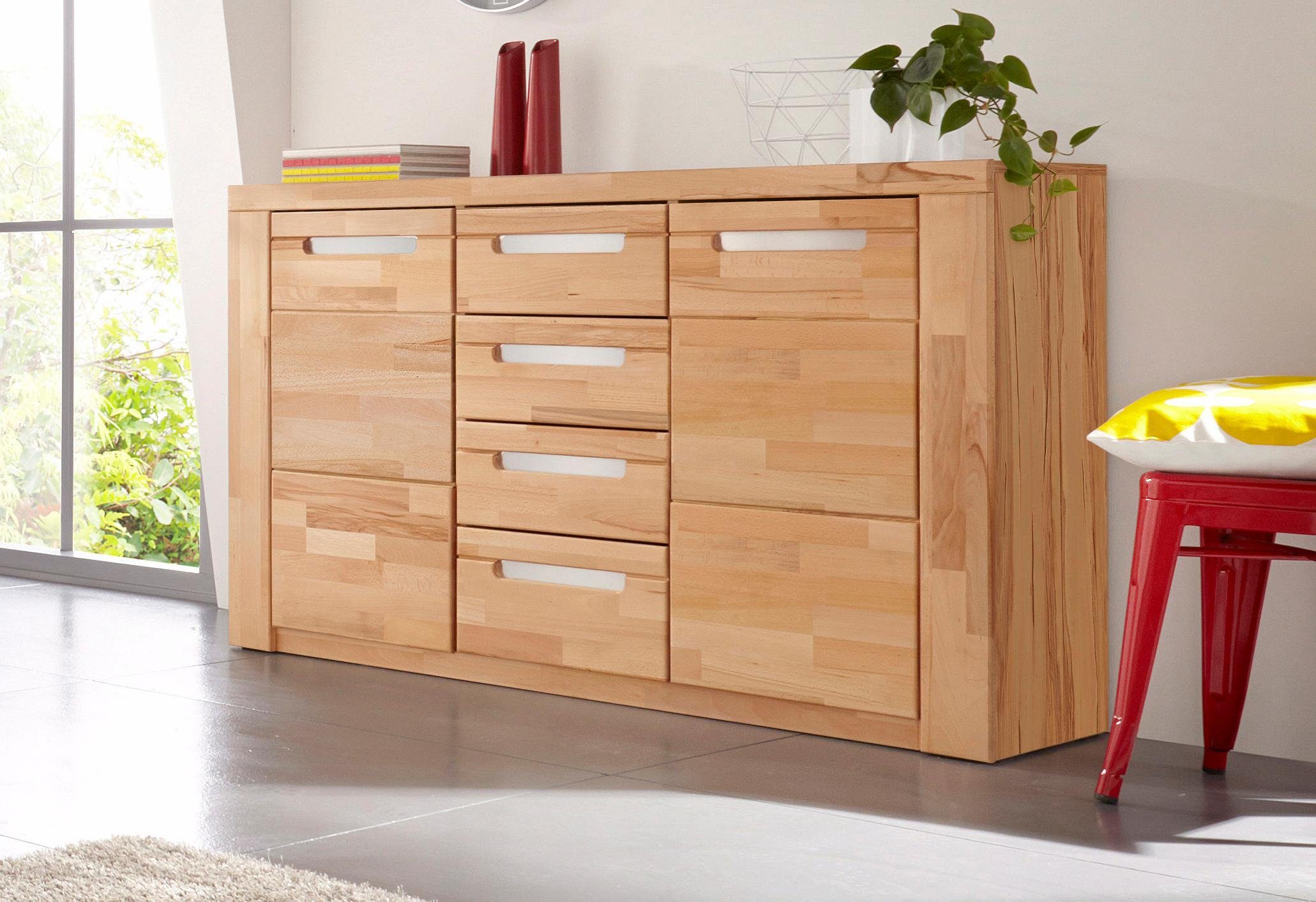 Woltra Sideboard Kolding, Breite 140 cm mit 4 Schubkästen