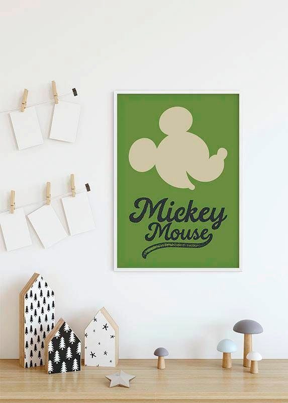 Mickey Green Komar Kinderzimmer, Schlafzimmer, (1 St), Mouse Poster Wohnzimmer Head, Disney