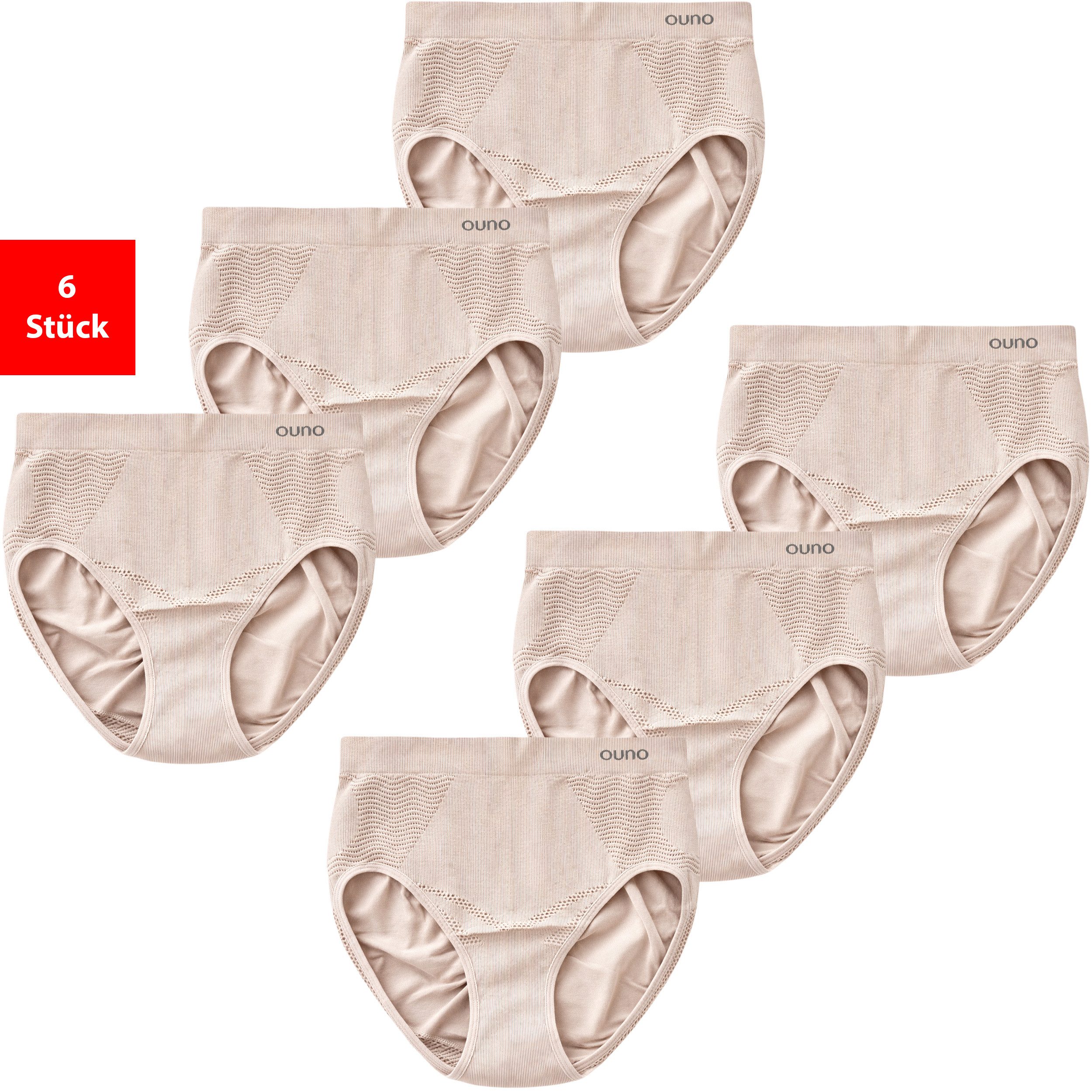 Fashionschmiede Shapingslip Shapewear Damen Unterwäsche 3er-6er Pack Shape Slips Bauchweg (Spar-Set, 6-St., 6er-Pack) Seamless, Figurformend, Multipack