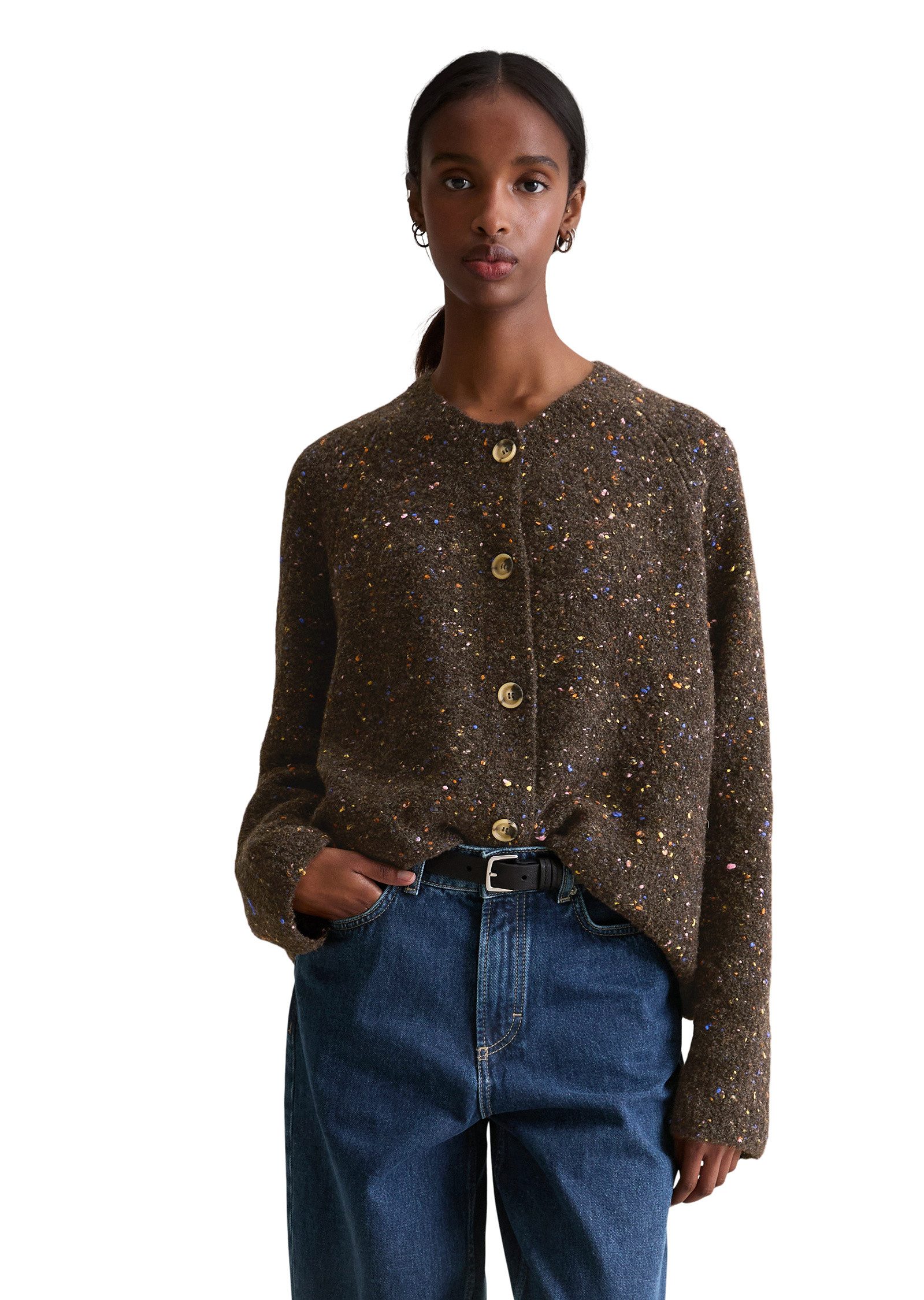 Marc O'Polo DENIM Cardigan aus Schurwolle-Viskose-Mix