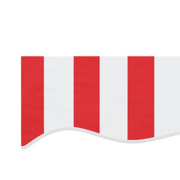 vidaXL Markise Markisenbespannung Rot und Weiß Gestreift 4x3,5 m (1-St)