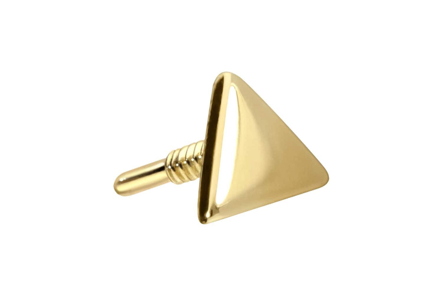 Piercing-Set 14 Karat Gold Schraubaufsatz mit Außengewinde DREIECK