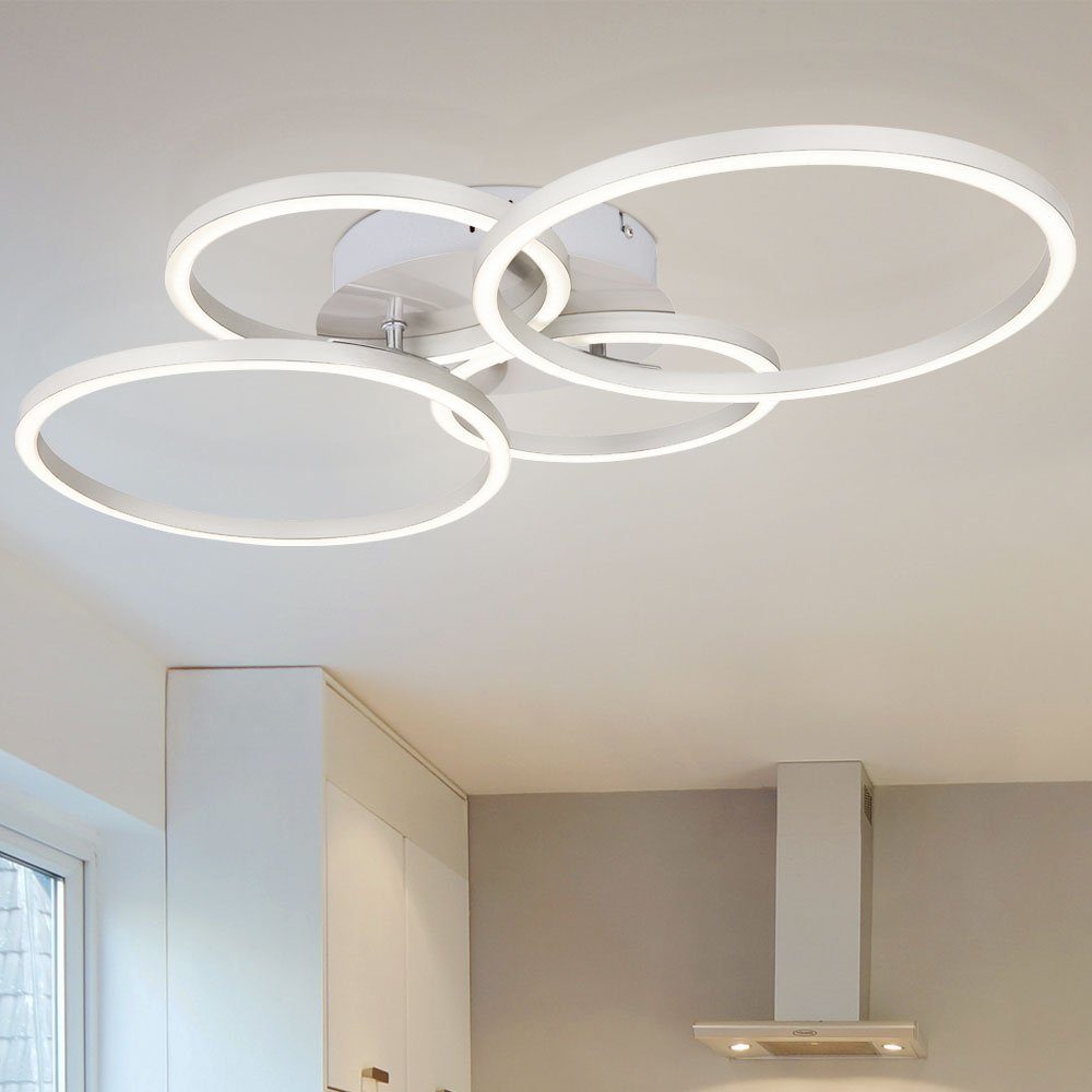 etc-shop Deckenleuchte, Design LED Decken Lampe Ring Strahler Wohn