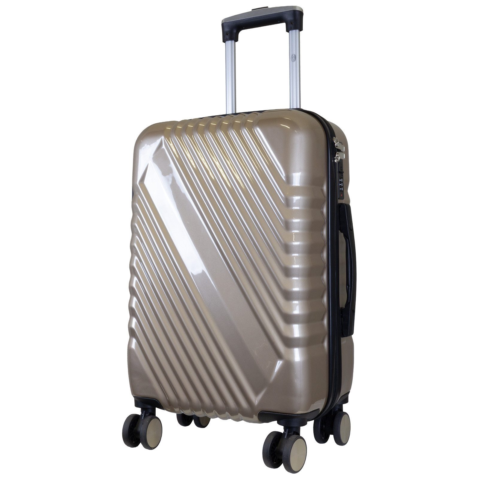 Hartschalen-Trolley Hartschalenkoffer Genua S Handgepäck Trolley 4 Rollen
