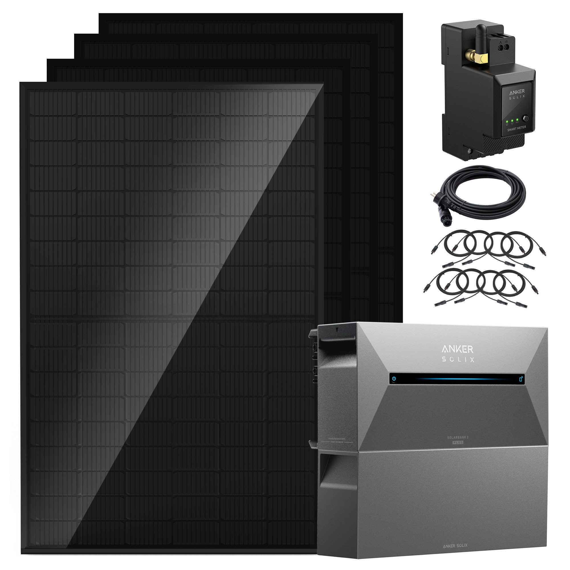 SolarMars Balkonkraftwerk mit Speicher Anker Solix Solarbank 2 E1600 Pro, 1800 W, 0% MwSt