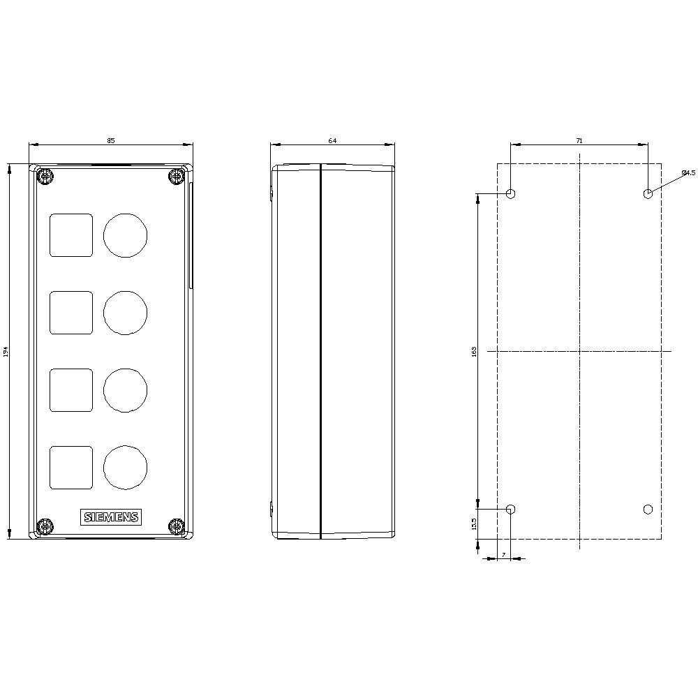 SIEMENS Relais-Modul Siemens 3SU1804-0AA00-0AB1 3SU18040AA000AB1 Leergehäuse 4 Einbaustelle, (3SU1804-0AA00-0AB1)