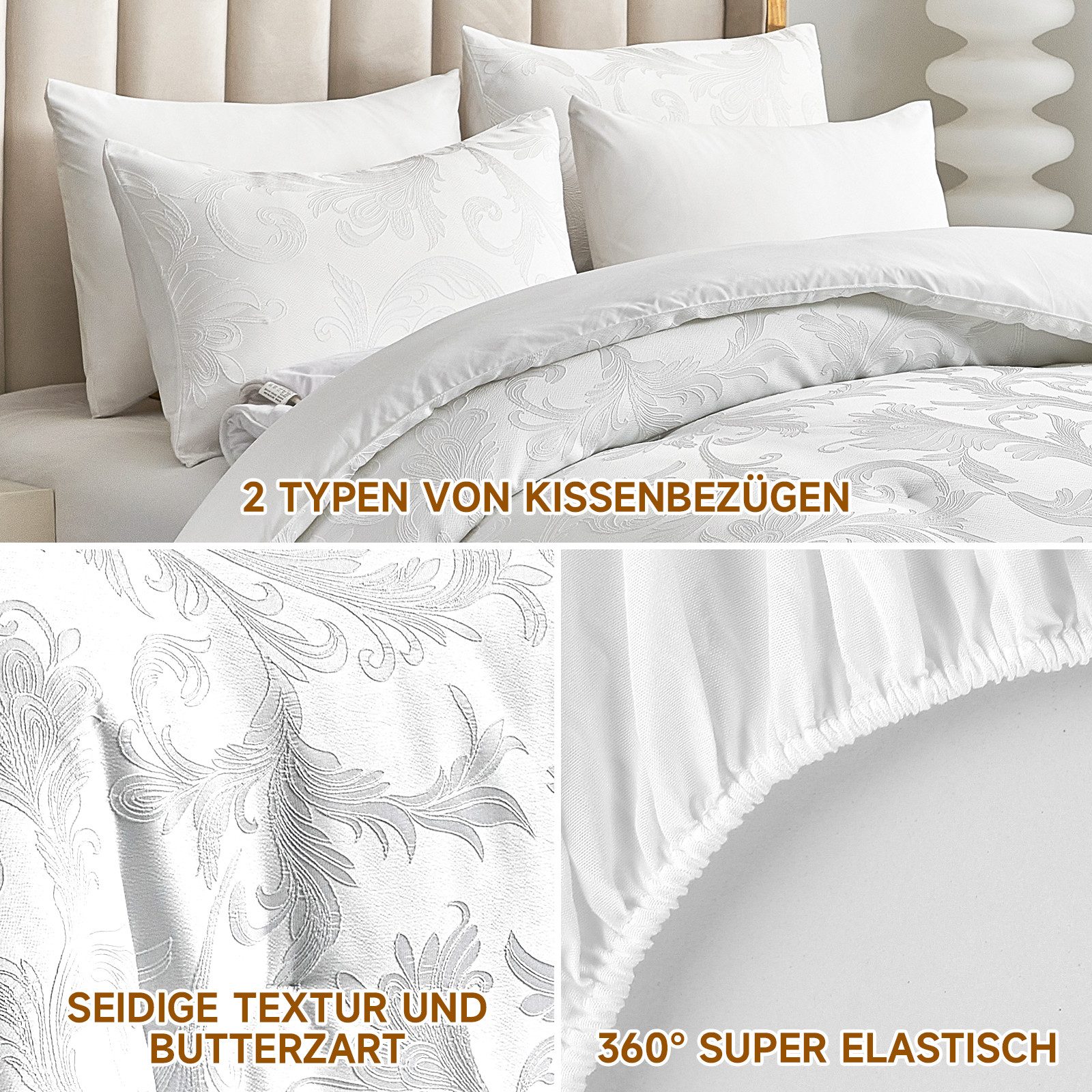 HOMELUX Bettwäsche 180x200 6teilig Steppdecke 220x240 günstig online kaufen