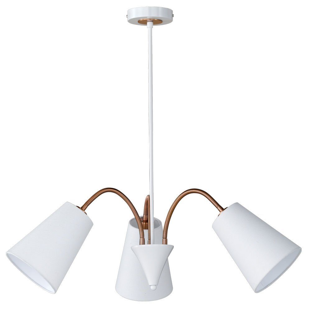 FISCHER & HONSEL Deckenleuchte, Leuchtmittel nicht inklusive, Pendelleuchte mit flexiblen Lampenschirmen aus Stoff HOPPER-