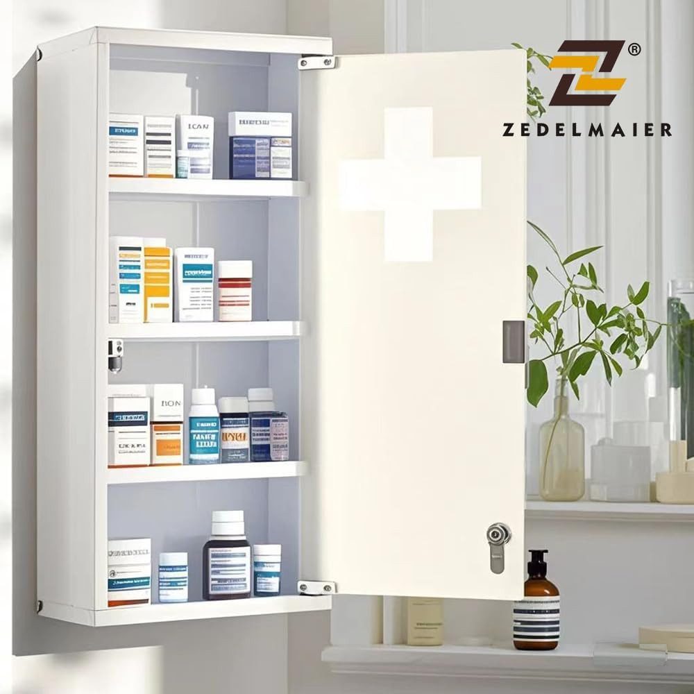 Zedelmaier Medizinschrank Abschließbarer Medizinschrank aus Edelstahl,Medik günstig online kaufen