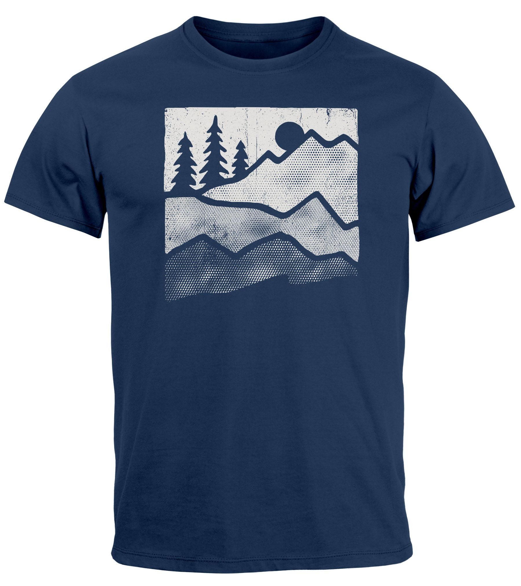 Neverless Print-Shirt Herren T-Shirt Berge Natur günstig online kaufen