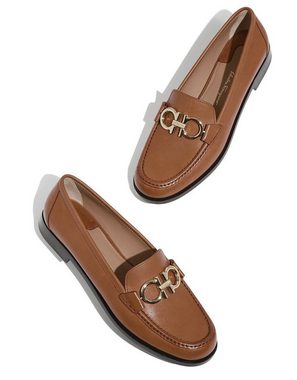 Salvatore Ferragamo SALVATORE FERRAGAMO ROLO GANCINI LOAFERS SLIPPERS HALBSCHUHE SCHUHE SH Sneaker Ballerinas