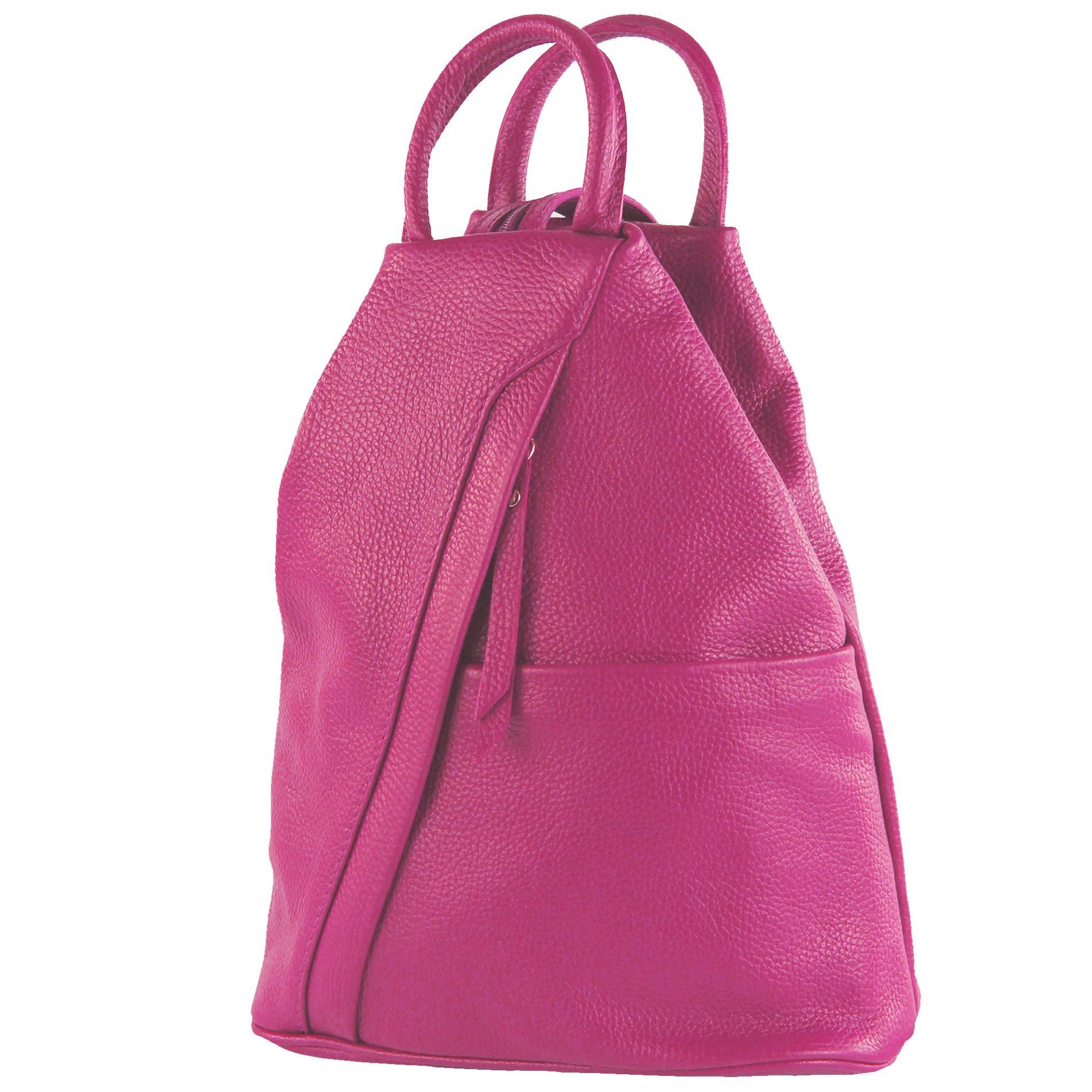 modamoda de Rucksack T180, Echtleder Handmade in Italy Pink | Rucksäcke