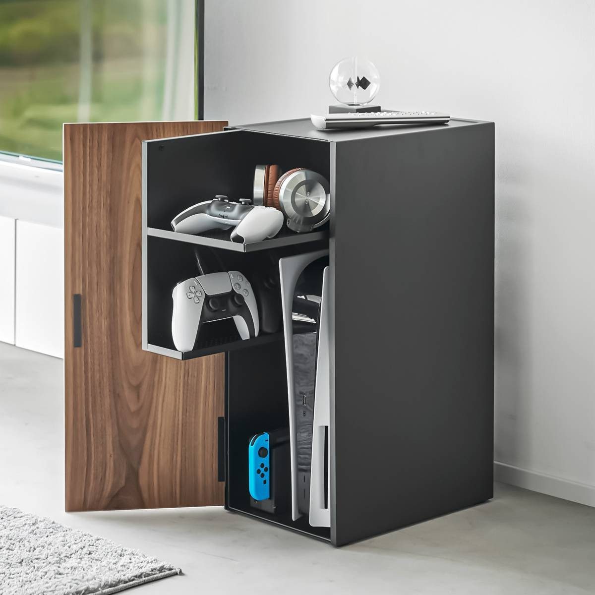 Beistellschrank "Tower" Schrank für Spielekonsole 24x60x36cm