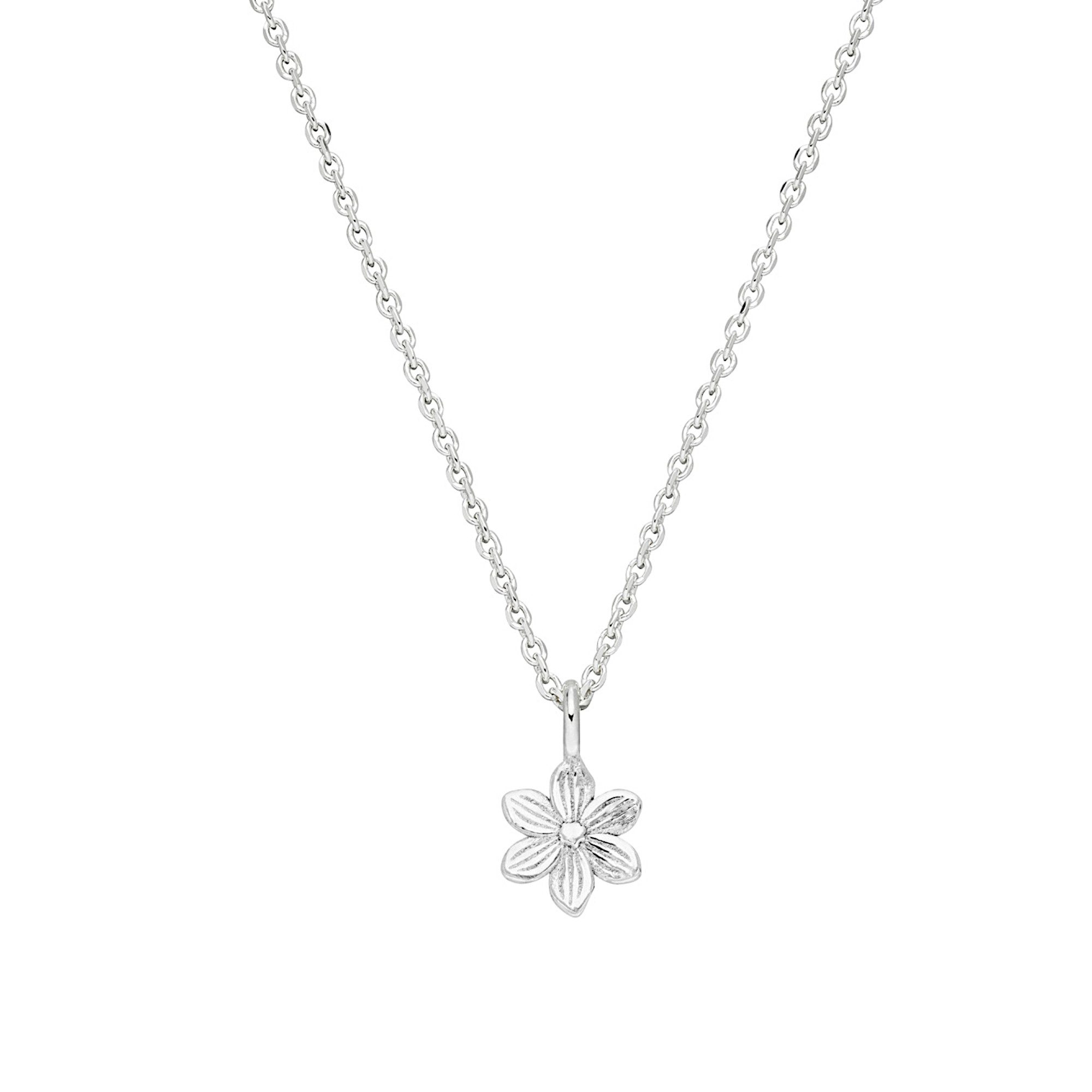 SCHOSCHON Kette mit Anhänger Kette Blüte minimalistisch - 925 Silber (Blume günstig online kaufen