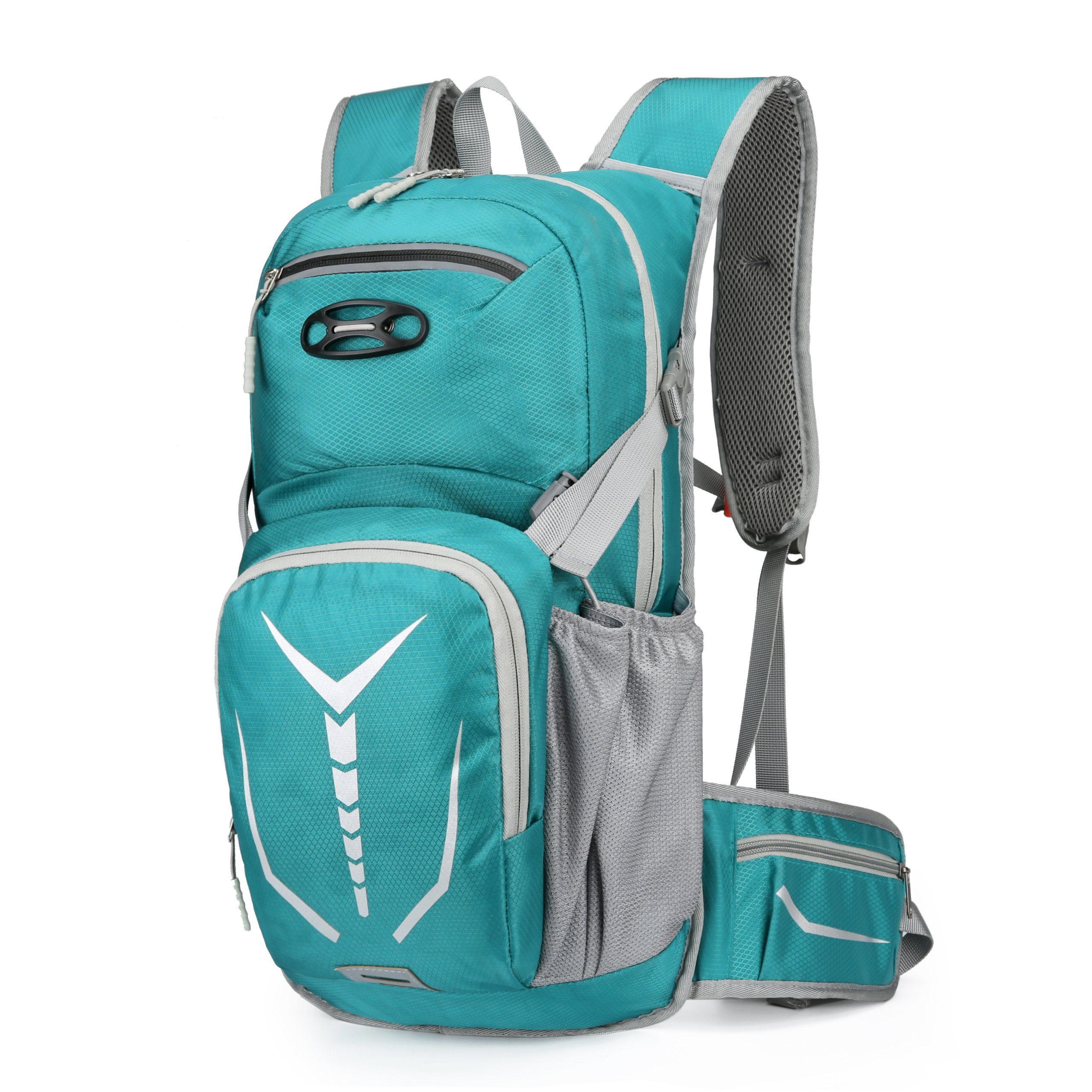 RAIKOU Fahrradrucksack 18L Reflexstreifen Helmabdeckung Trinkrucksack Wasserdicht, Radsport Hydration