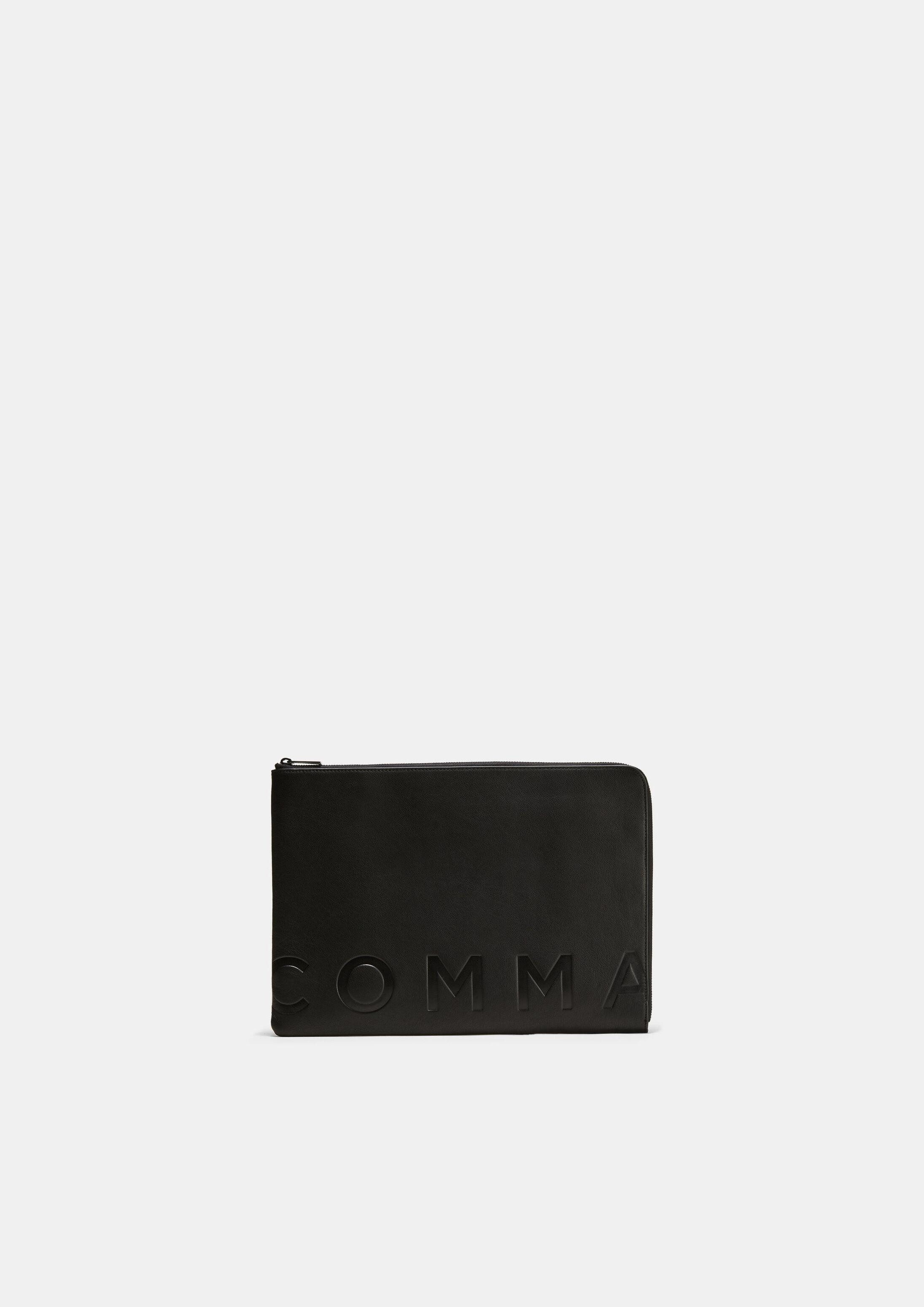 comma Clutch Tasche, Hochwertige Laptop-Tasche aus Leder