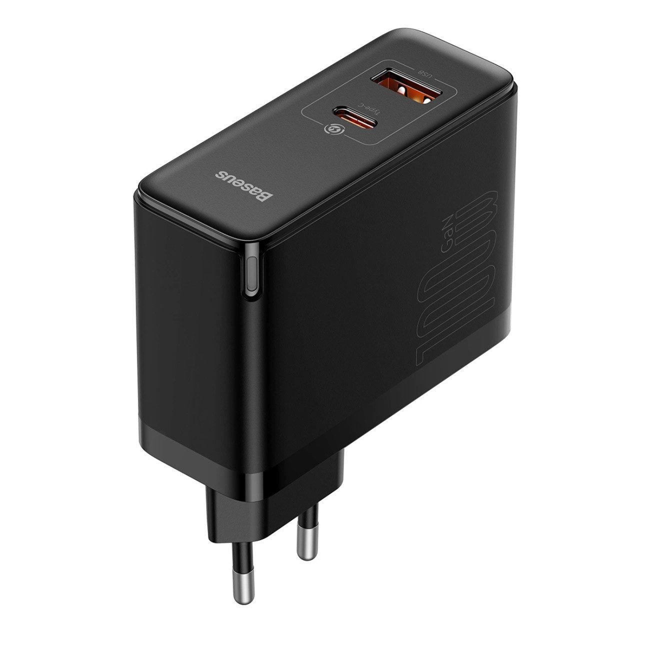 Baseus GaN5 Pro USB-Ladegerät (5000 mA, Einzelprodukt, Einzeln, 100 W GaN-Ladegerät mit Dual-Port und Schutzfunktionen)