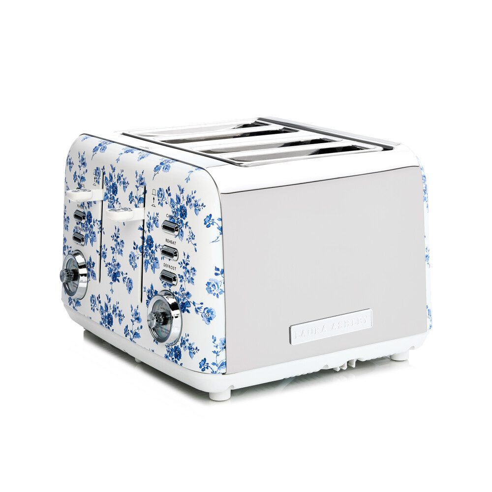 VQ Toaster Laura Ashley 4 Scheiben-Toaster, 7 Stufen – Elveden White Design VQ, 1850 W