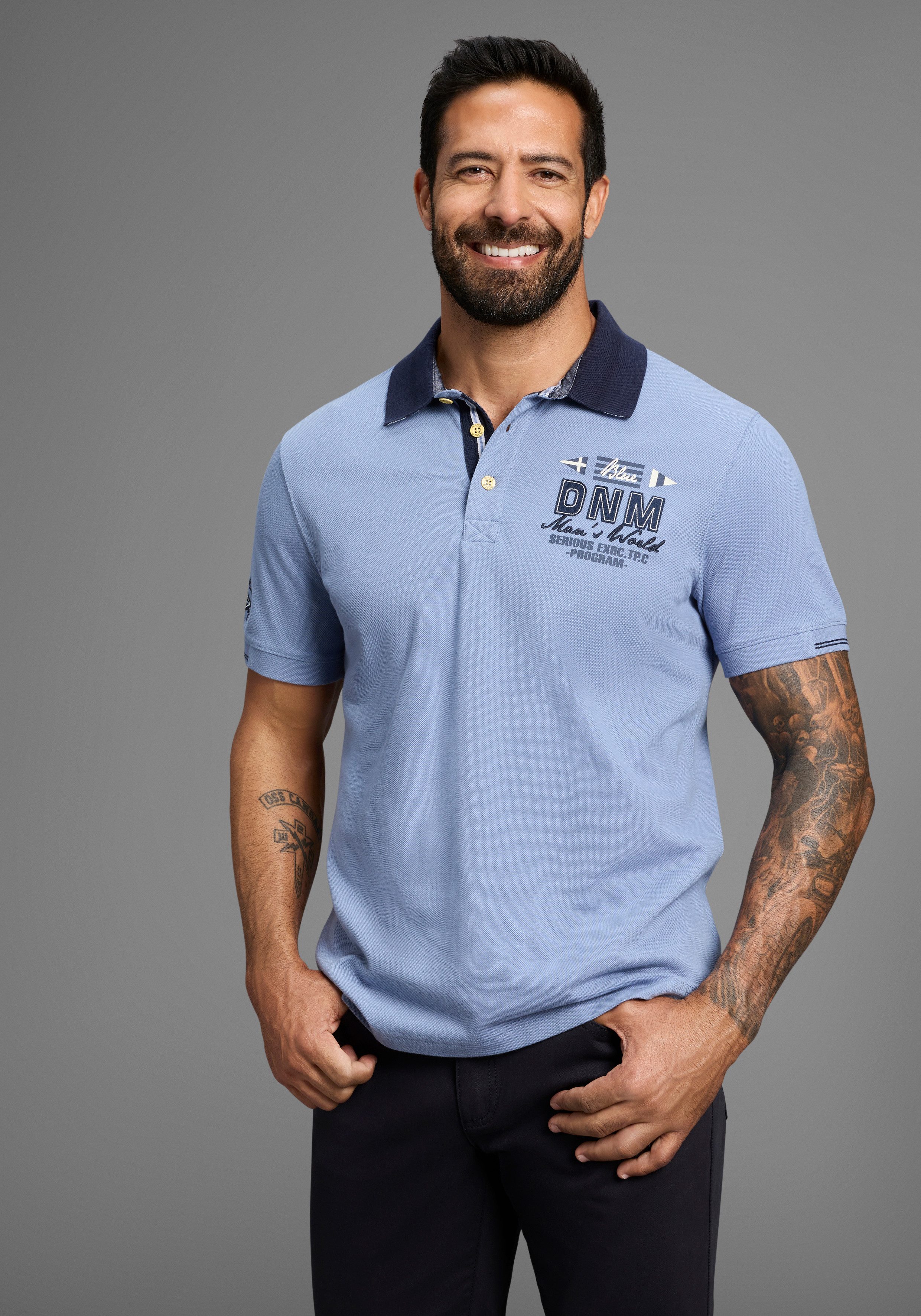 Man's World Poloshirt Kurzarm, mit Polokragen, günstig online kaufen