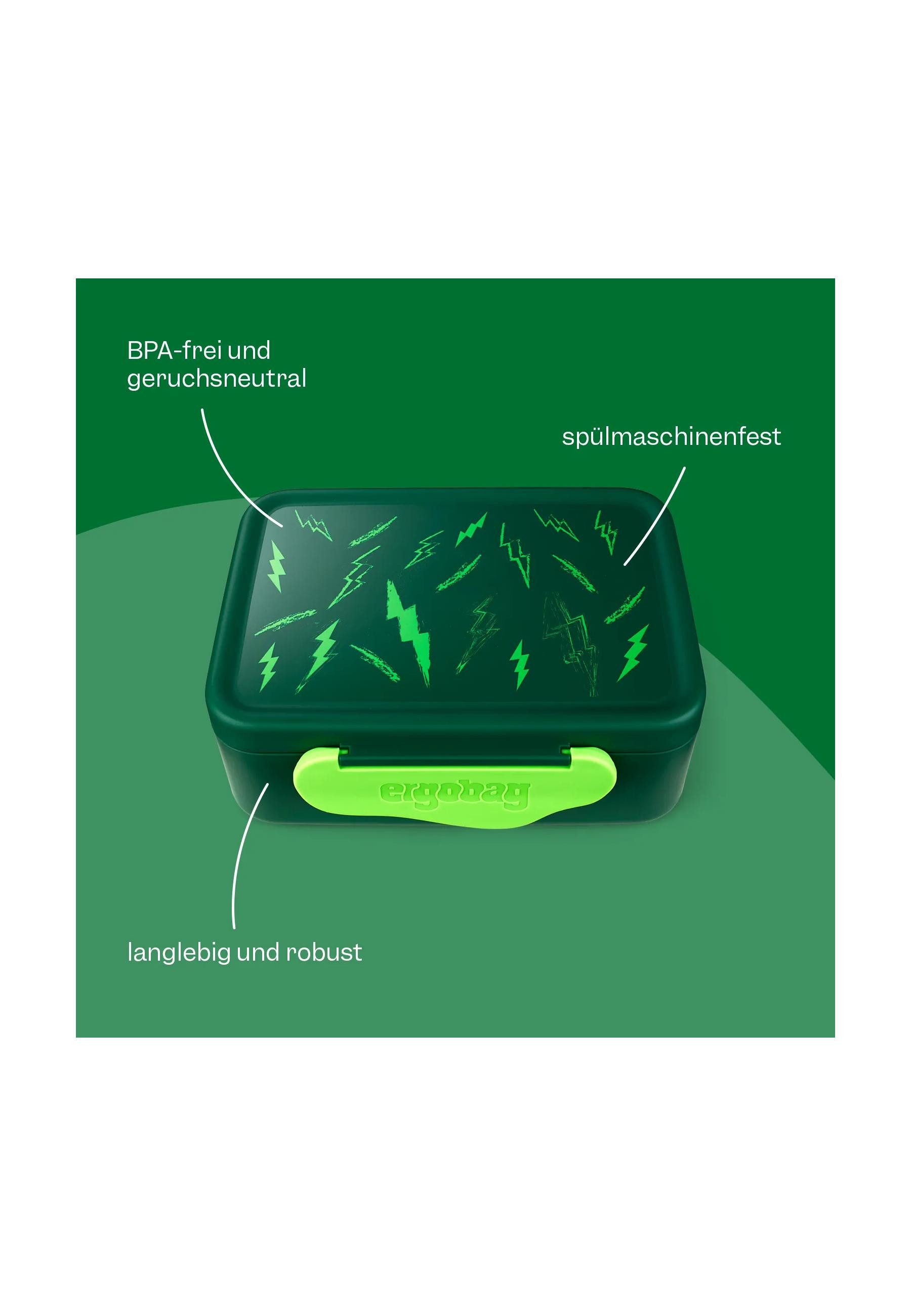 ergobag Lunchbox Brotdose ., Kunststoff, (Brotdose, 1-tlg., 1x Brotdose), spülmaschinengeeignet