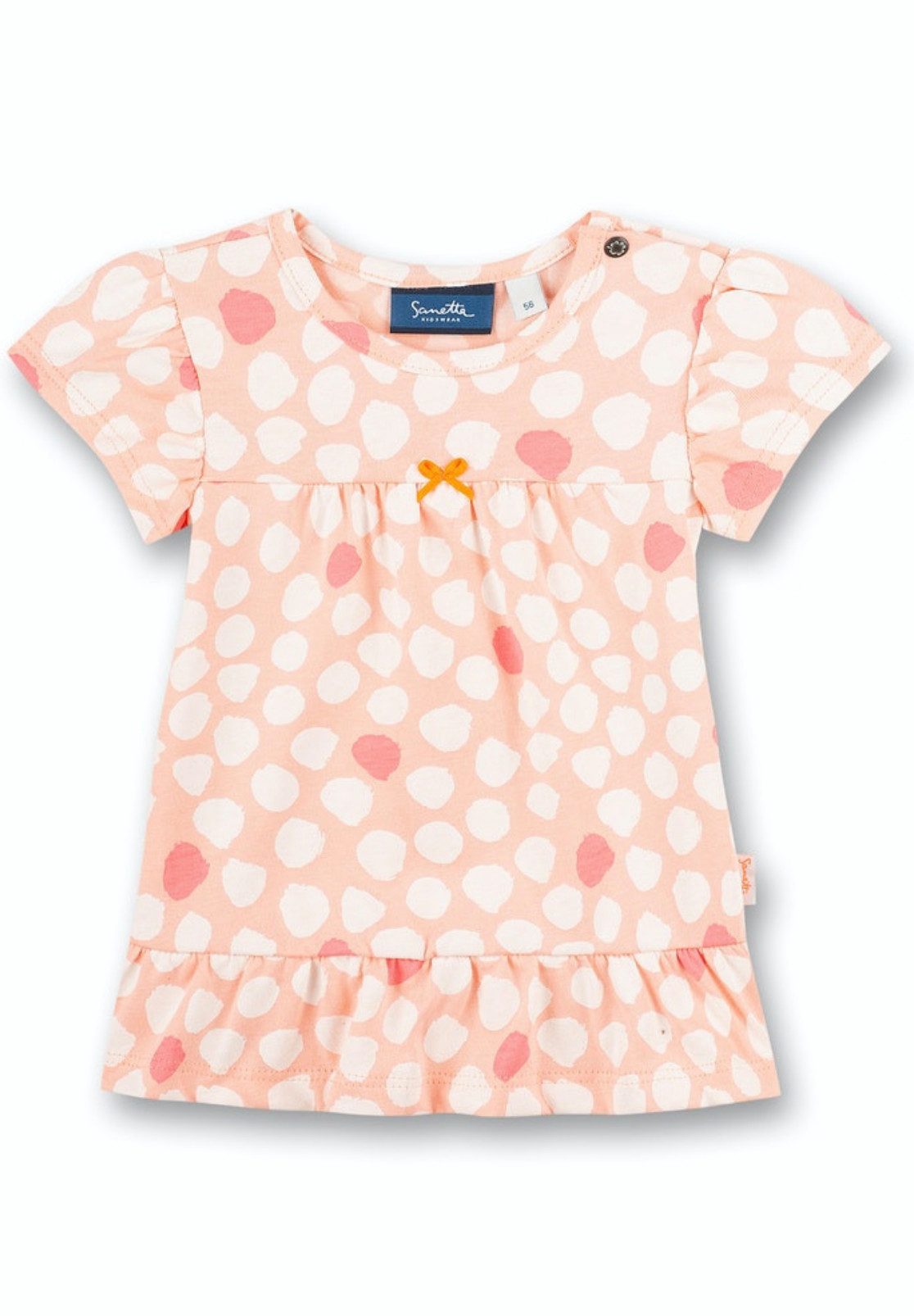 Sanetta Jerseykleid Baby Kleid Mädchen Baumwolle mit Muster und Rüsche