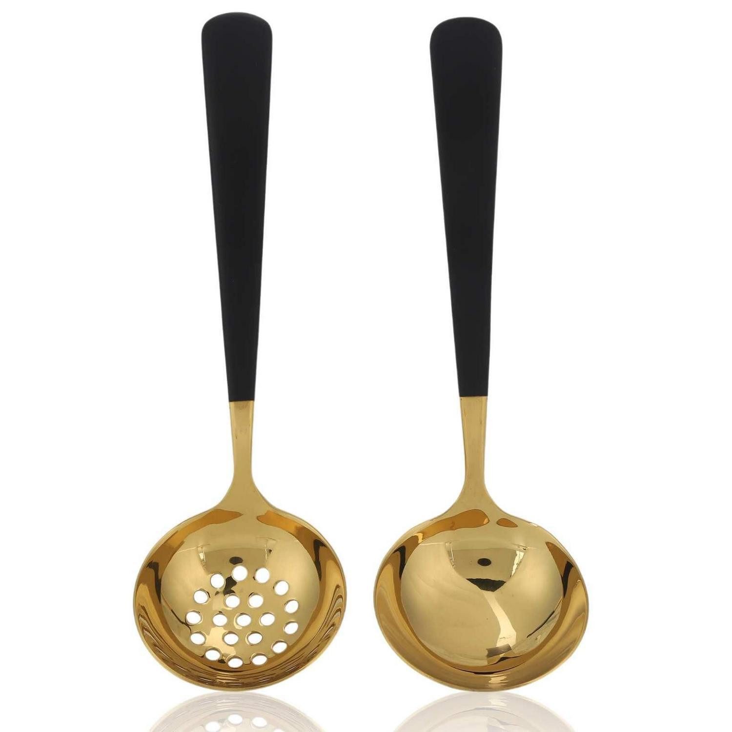 LuxusKollektion Suppenkelle 2er-Set Suppenkellen Edelstahl Gold